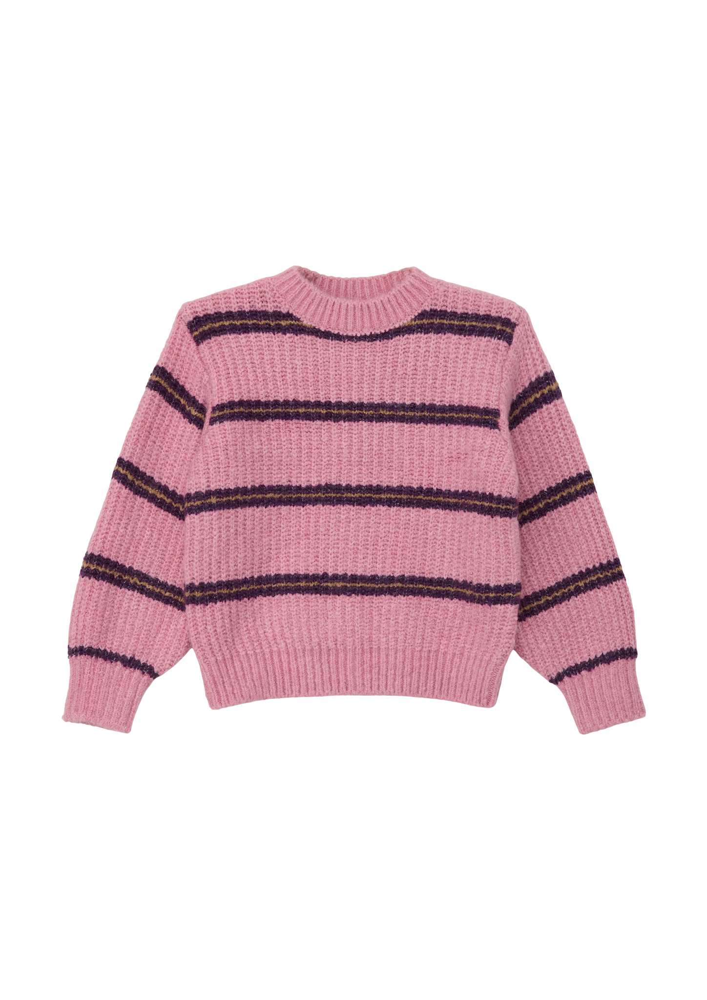 s.Oliver - Strickpullover mit Ringelmuster, Kinder, Rosa