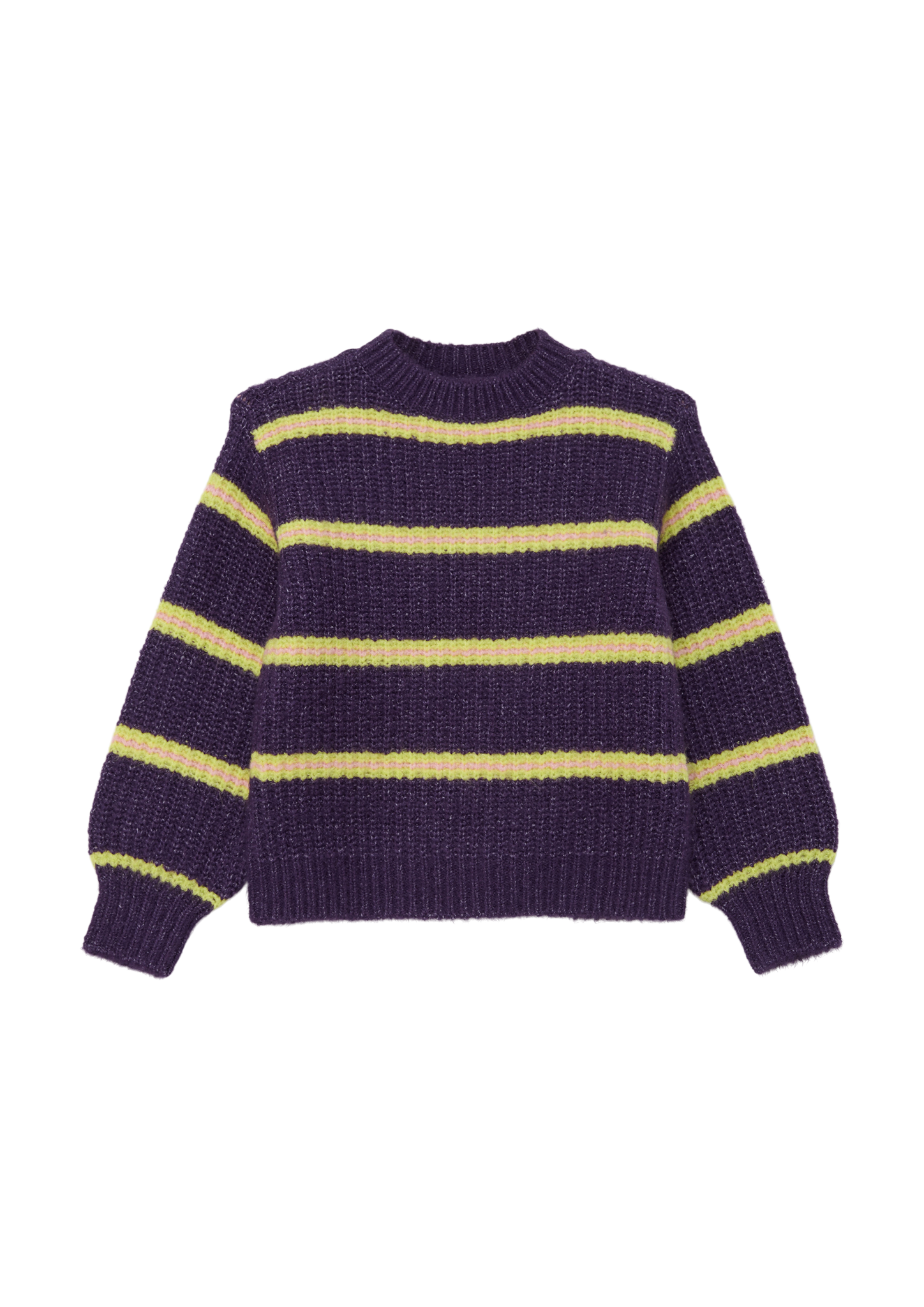 s.Oliver - Strickpullover mit Ringelmuster, Kinder, lila