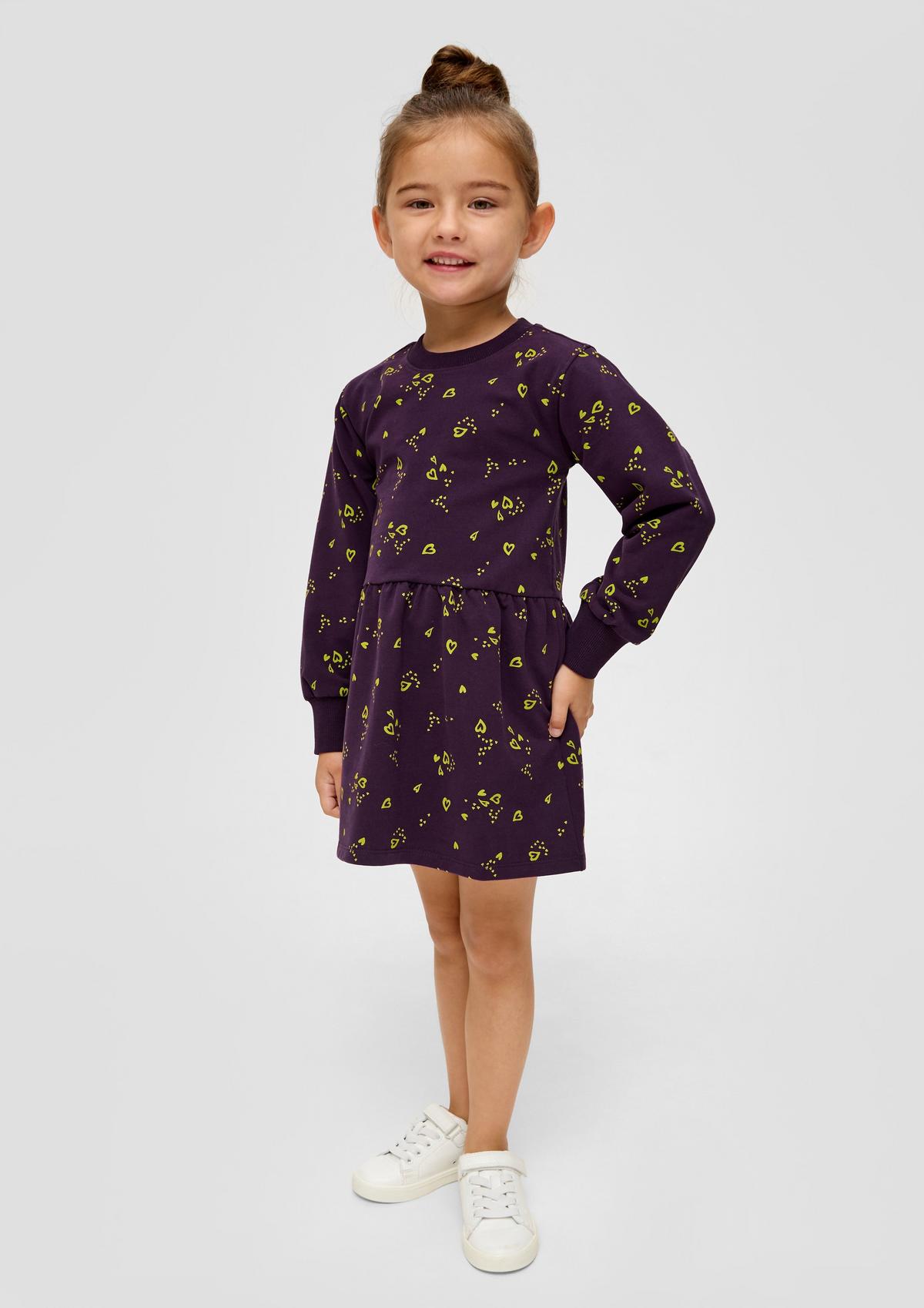 s.Oliver Sweatshirt dress with an all-over print