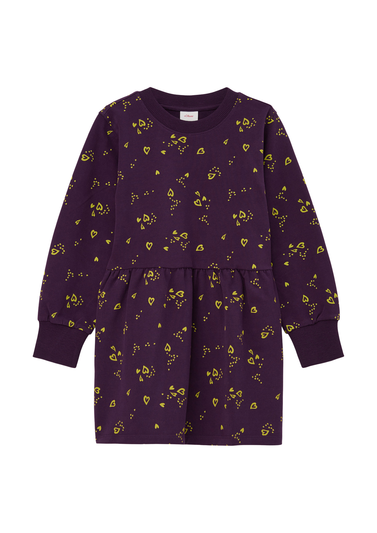 s.Oliver - Sweatkleid mit All-over-Print, Kinder, lila