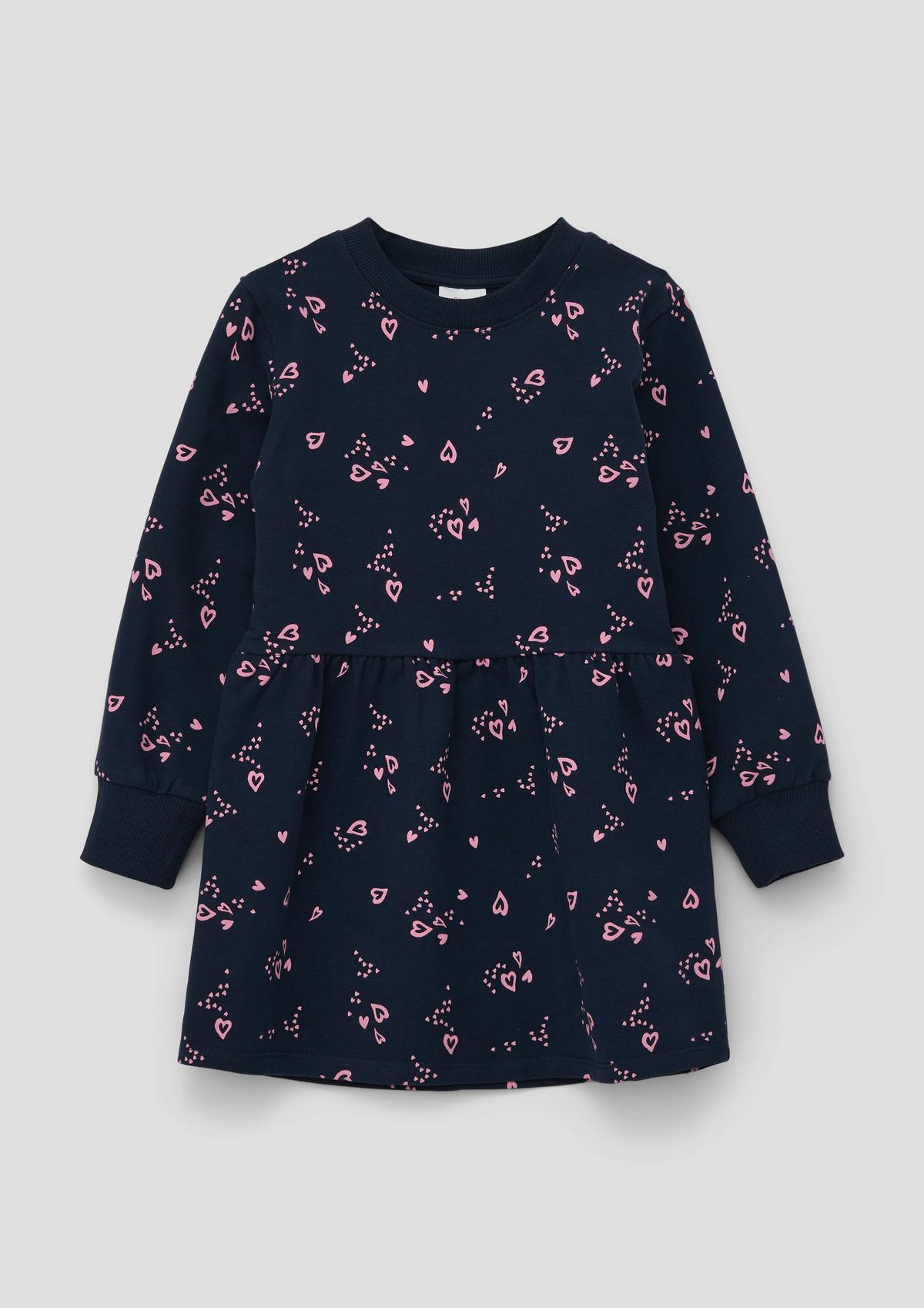 s.Oliver Sweatshirt dress with an all-over print