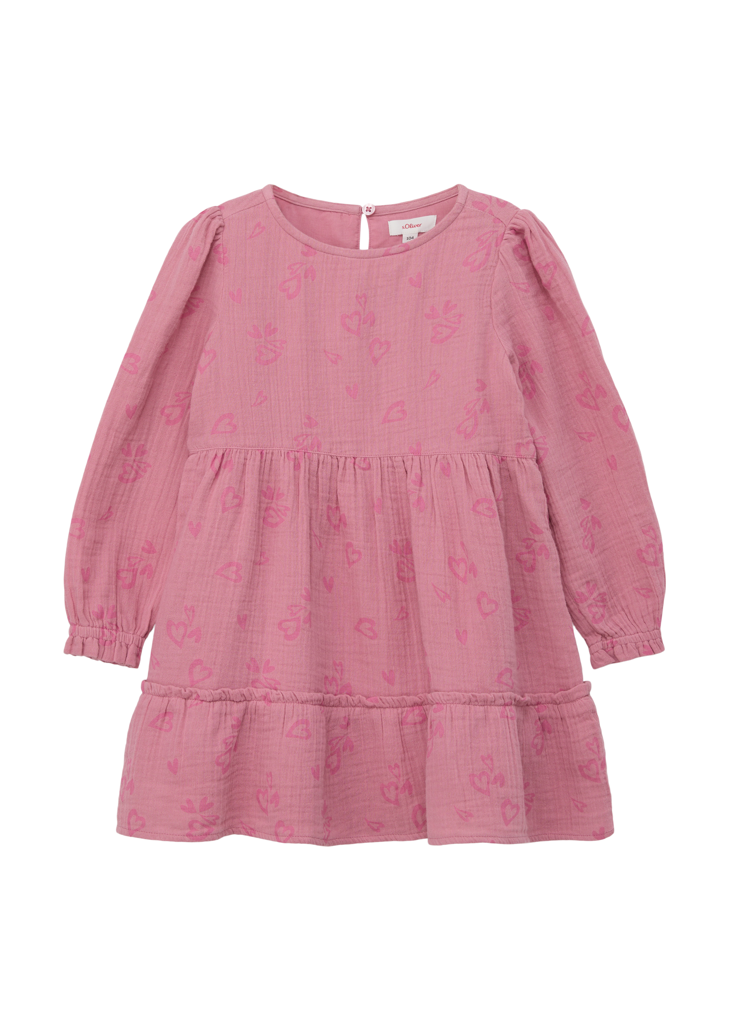 s.Oliver - Kleid mit All-over-Print, Kinder, Rosa