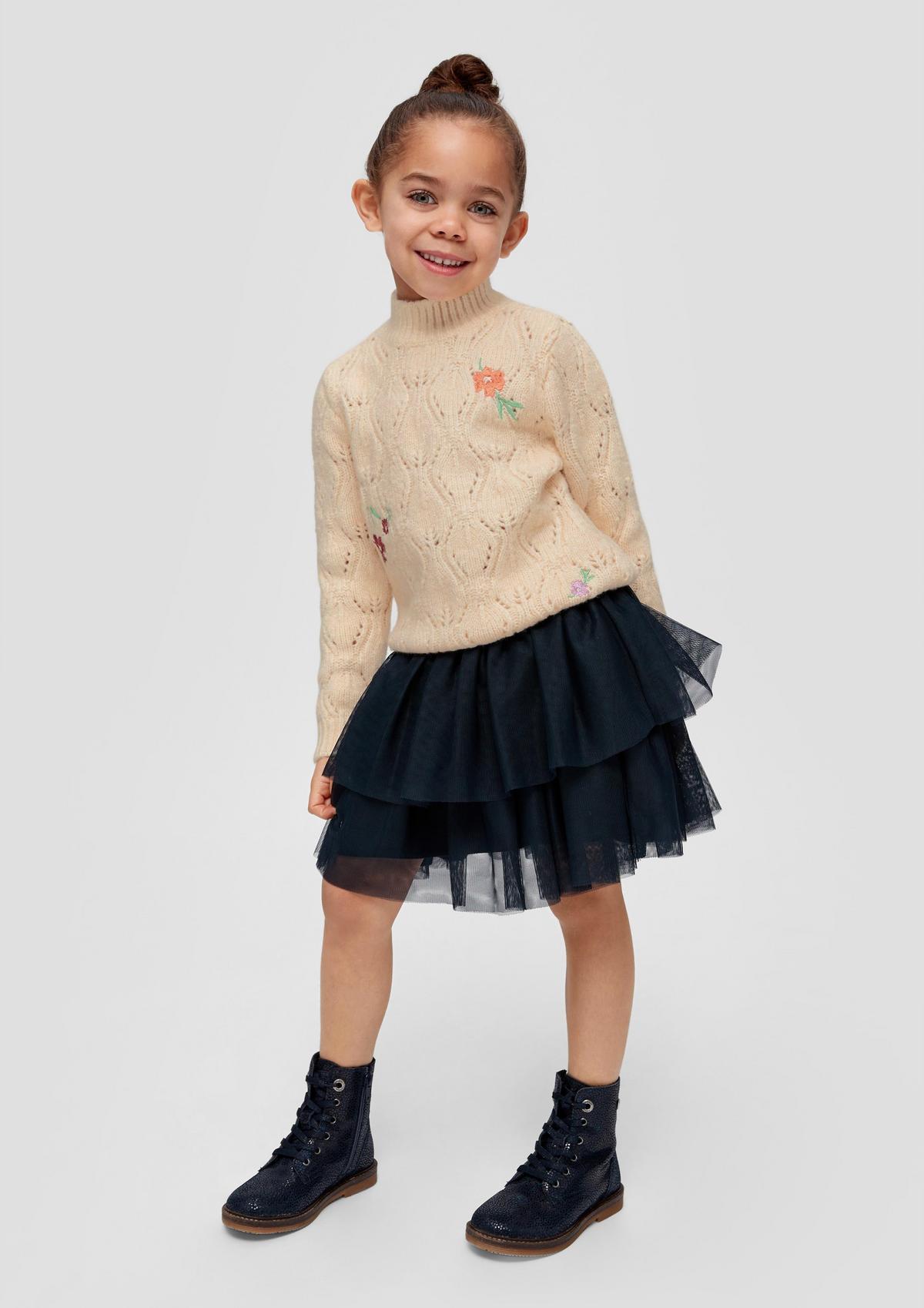 s.Oliver Jumper with floral embroidery