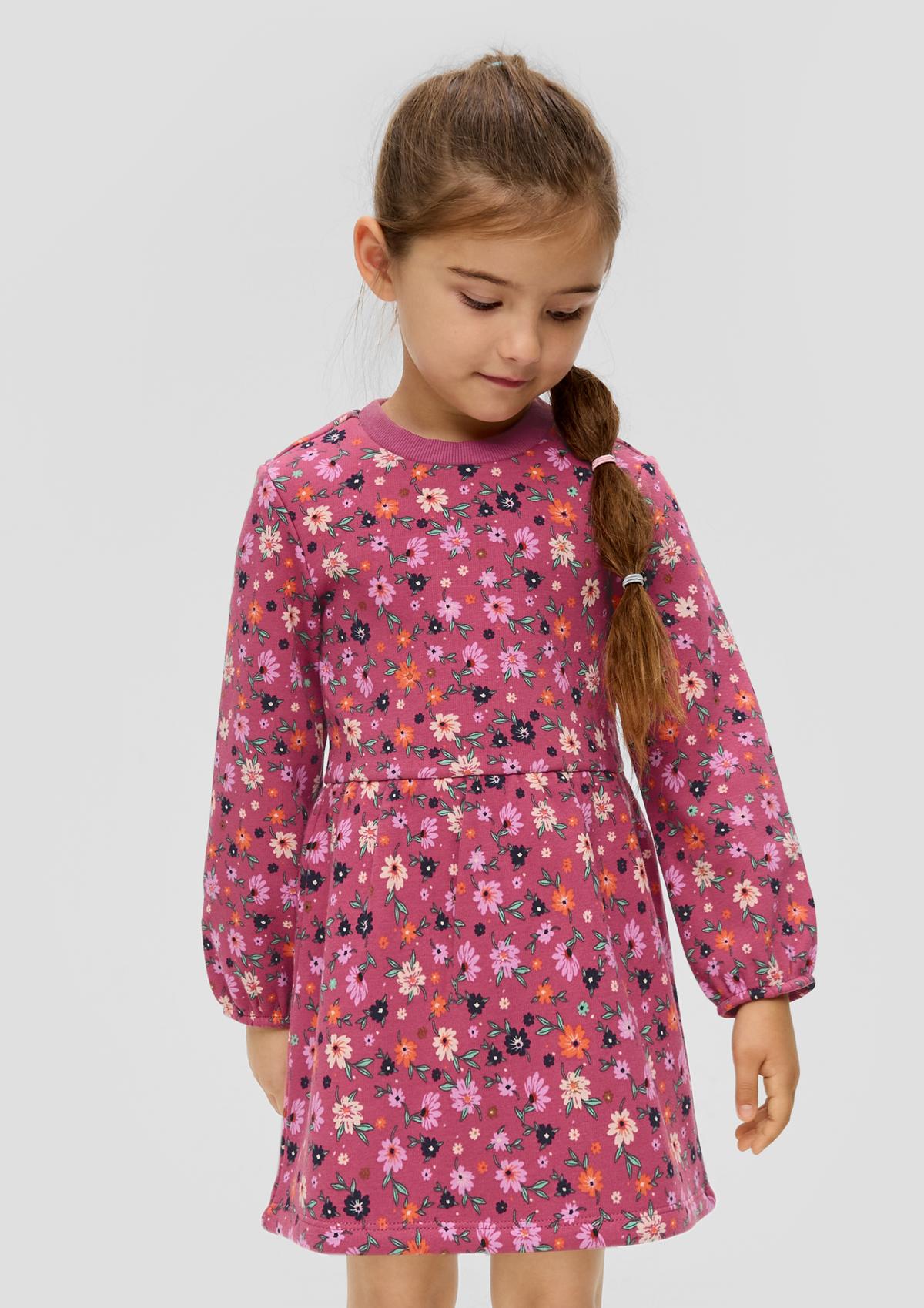 s.Oliver Thermal fleece dress with all-over print