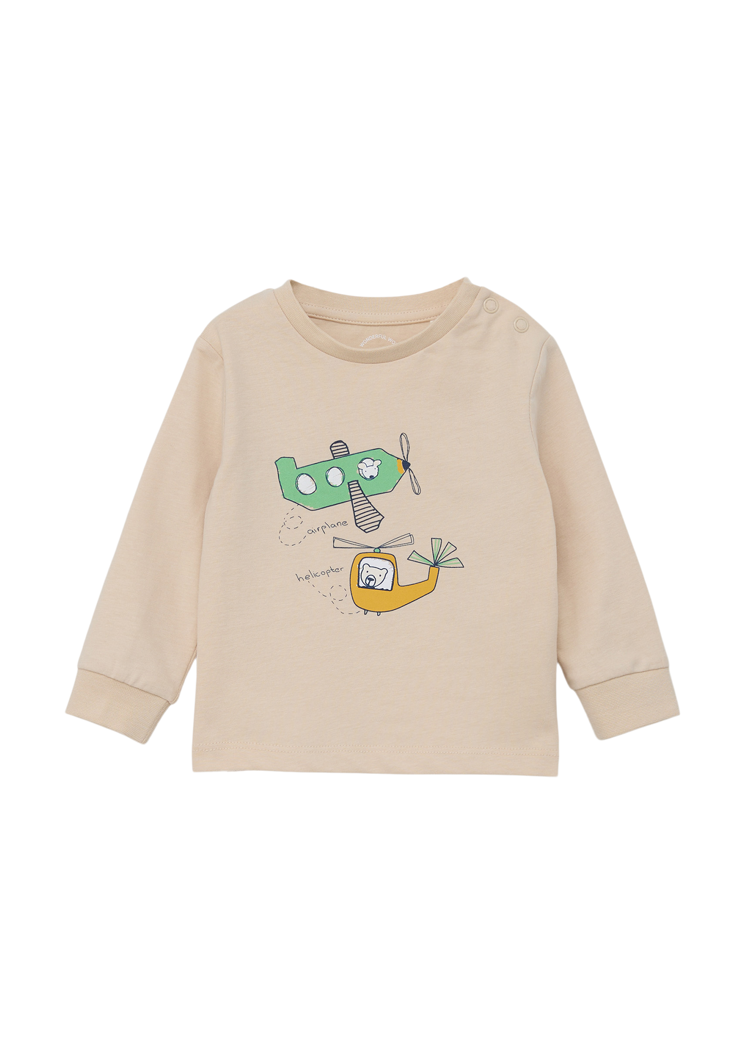 s.Oliver - Longsleeve mit Frontprint, Babys, Beige