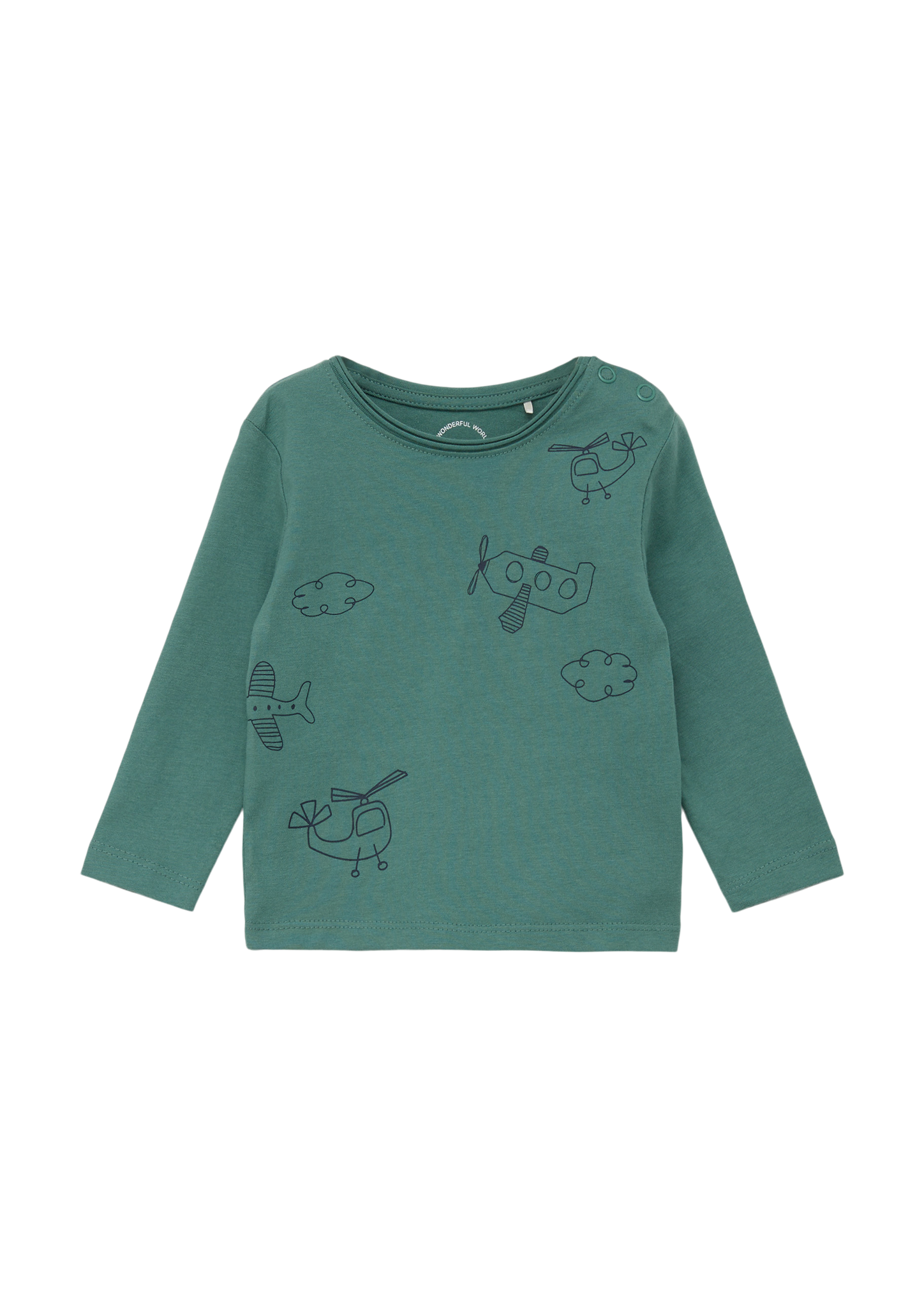 s.Oliver - Longsleeve mit Frontprint, Babys, Blau