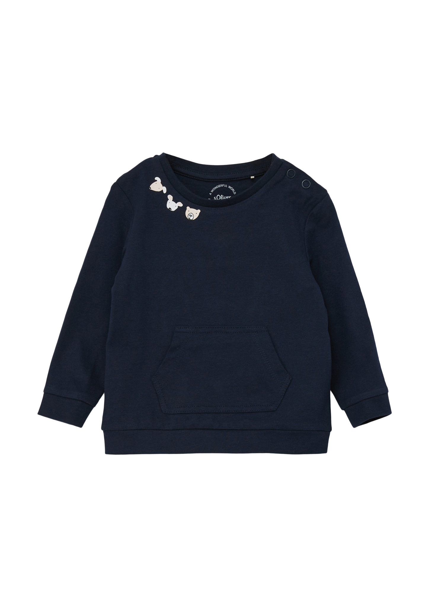 s.Oliver - Longsleeve mit Kängurutasche, Babys, blau