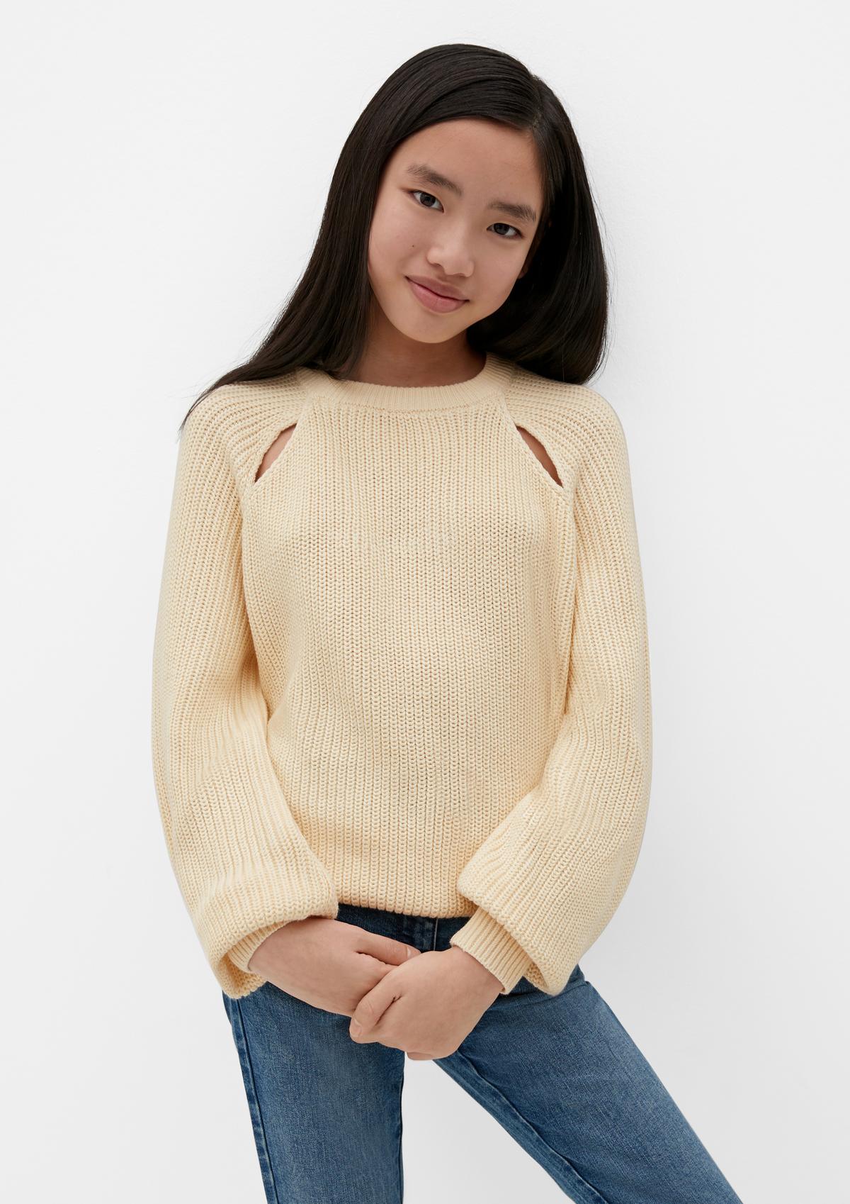 s.Oliver Knitted jumper with cut-out details