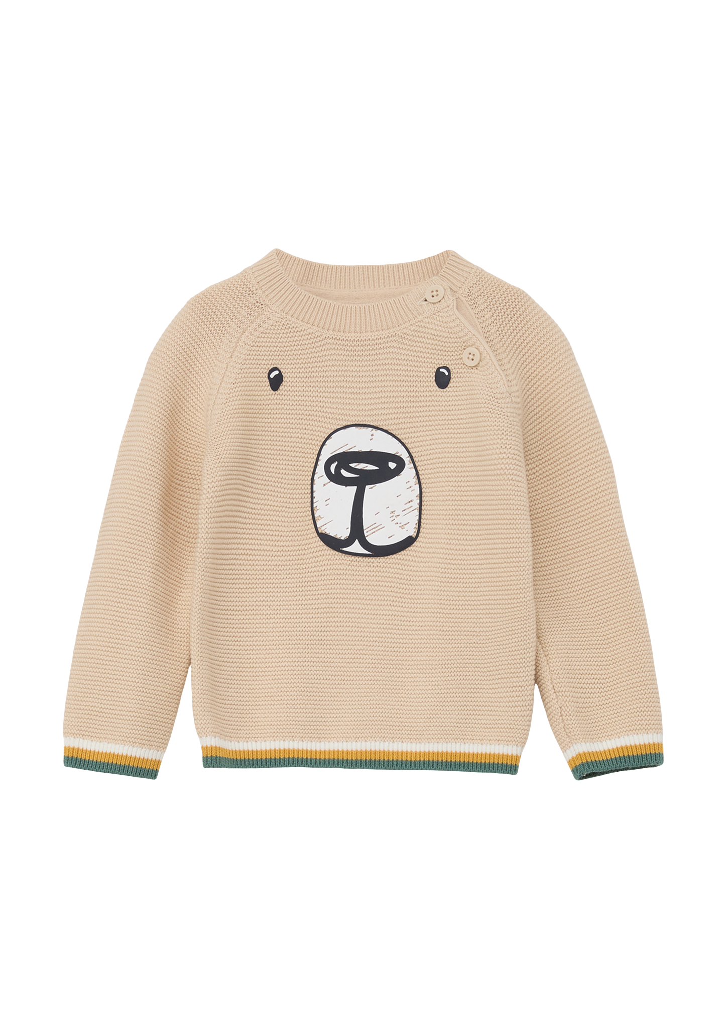 s.Oliver - Strickpullover mit Motivprint, Babys, Beige