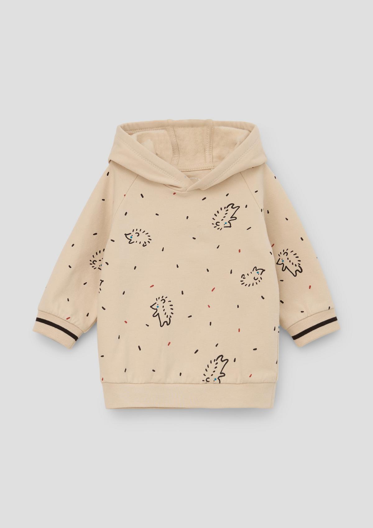 s.Oliver Hooded sweatshirt with all-over print