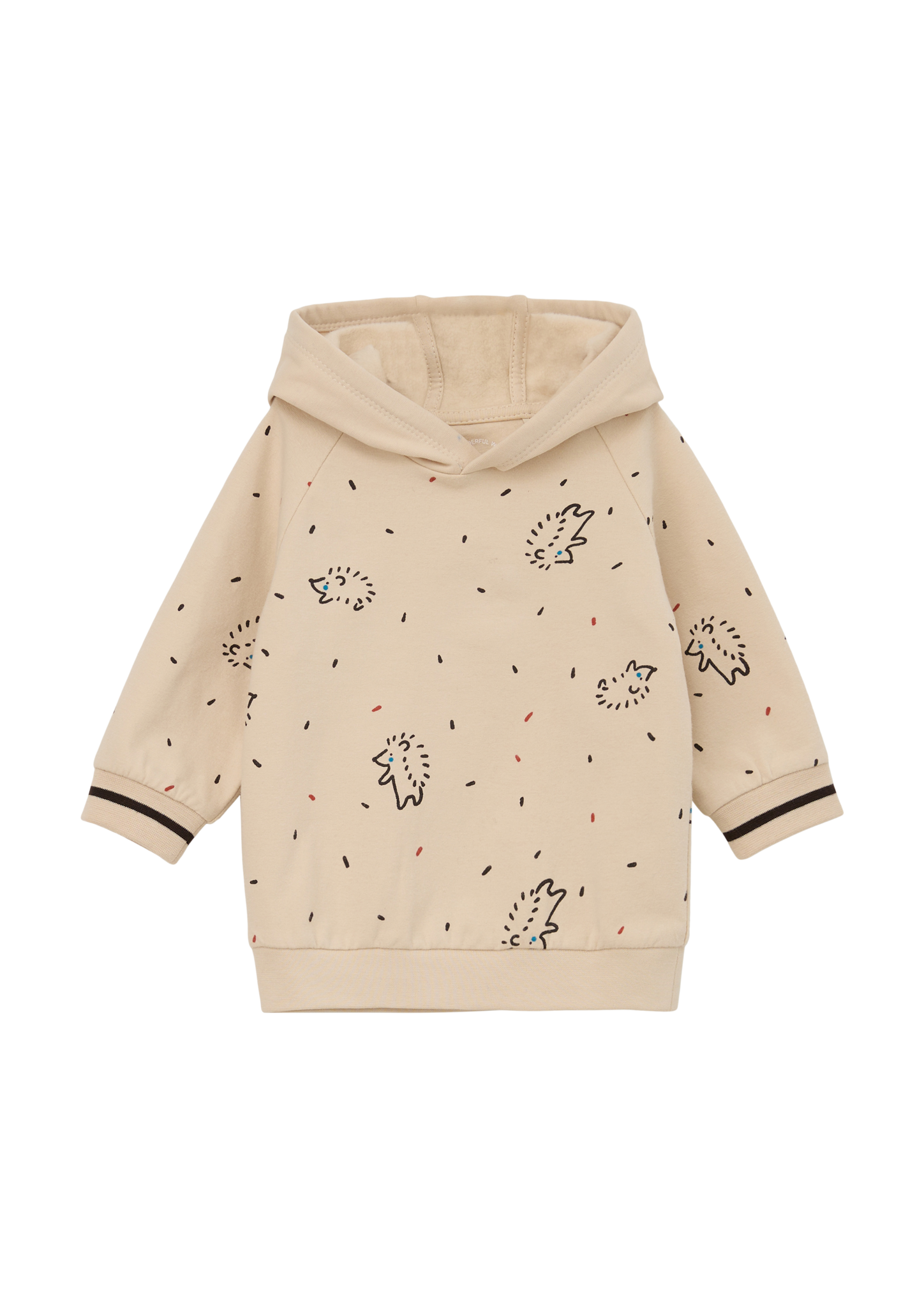 s.Oliver - Kapuzensweatshirt mit Allover-Print, Babys, Beige