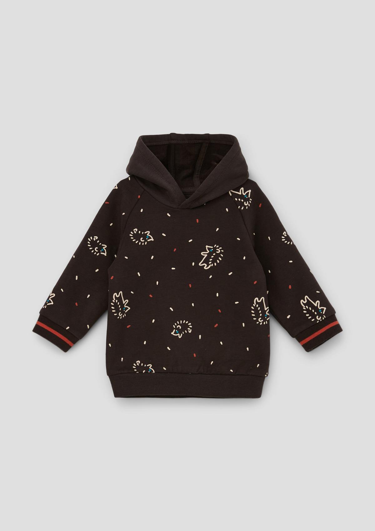 s.Oliver Hooded sweatshirt with all-over print