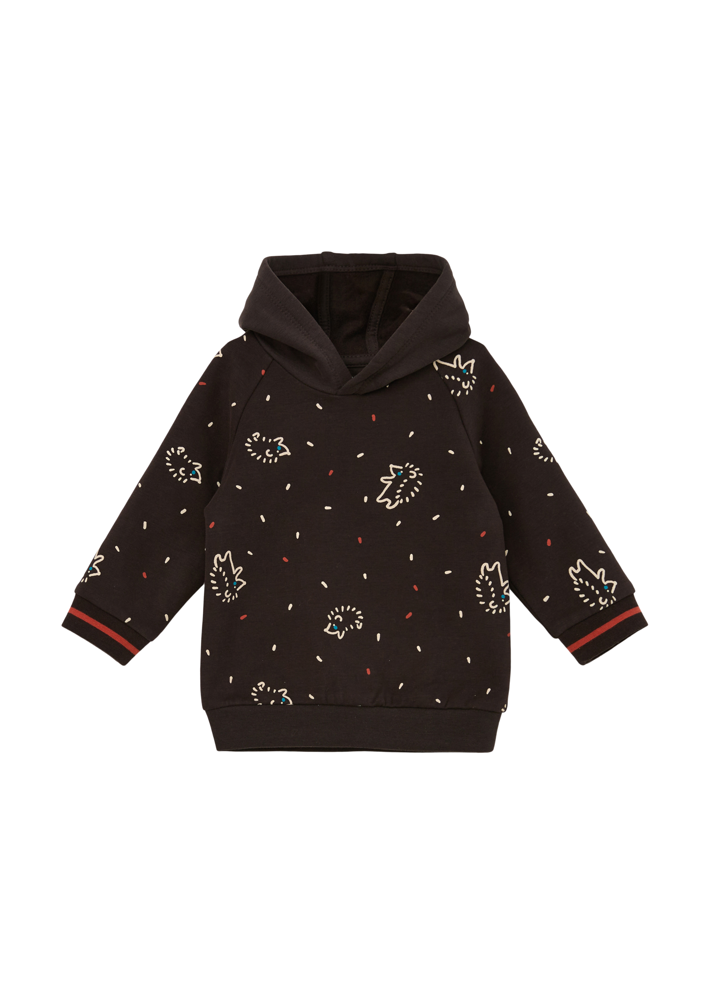 s.Oliver - Kapuzensweatshirt mit Allover-Print, Babys, braun