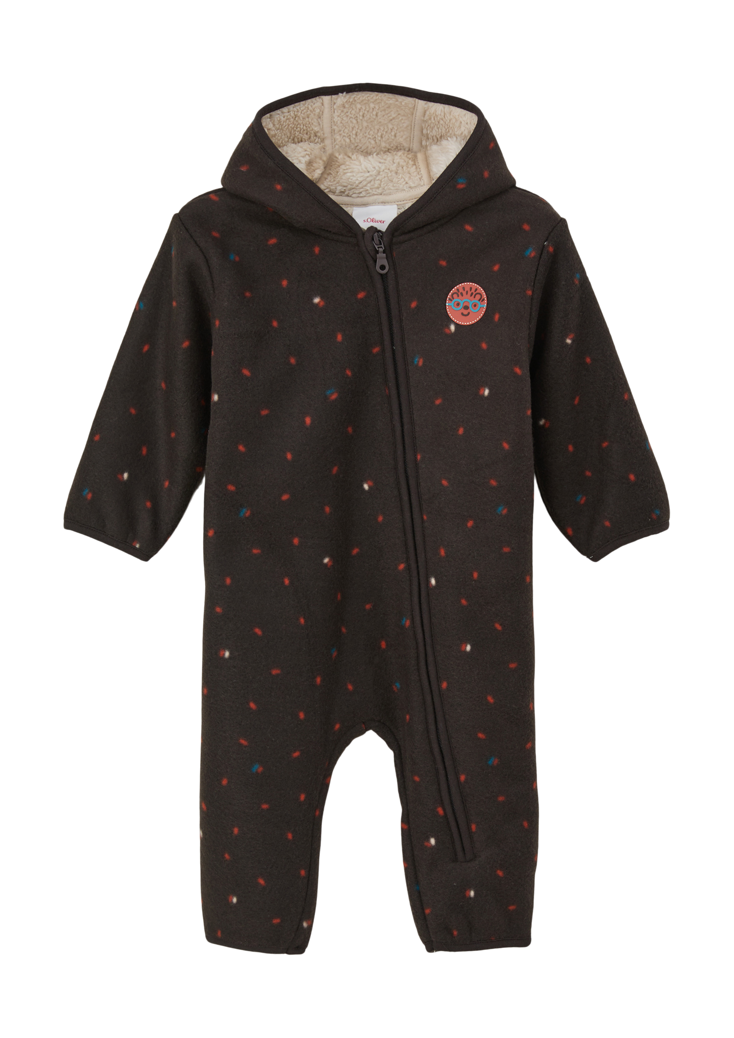 s.Oliver - Fleece-Overall mit Teddyfutter, Babys, braun