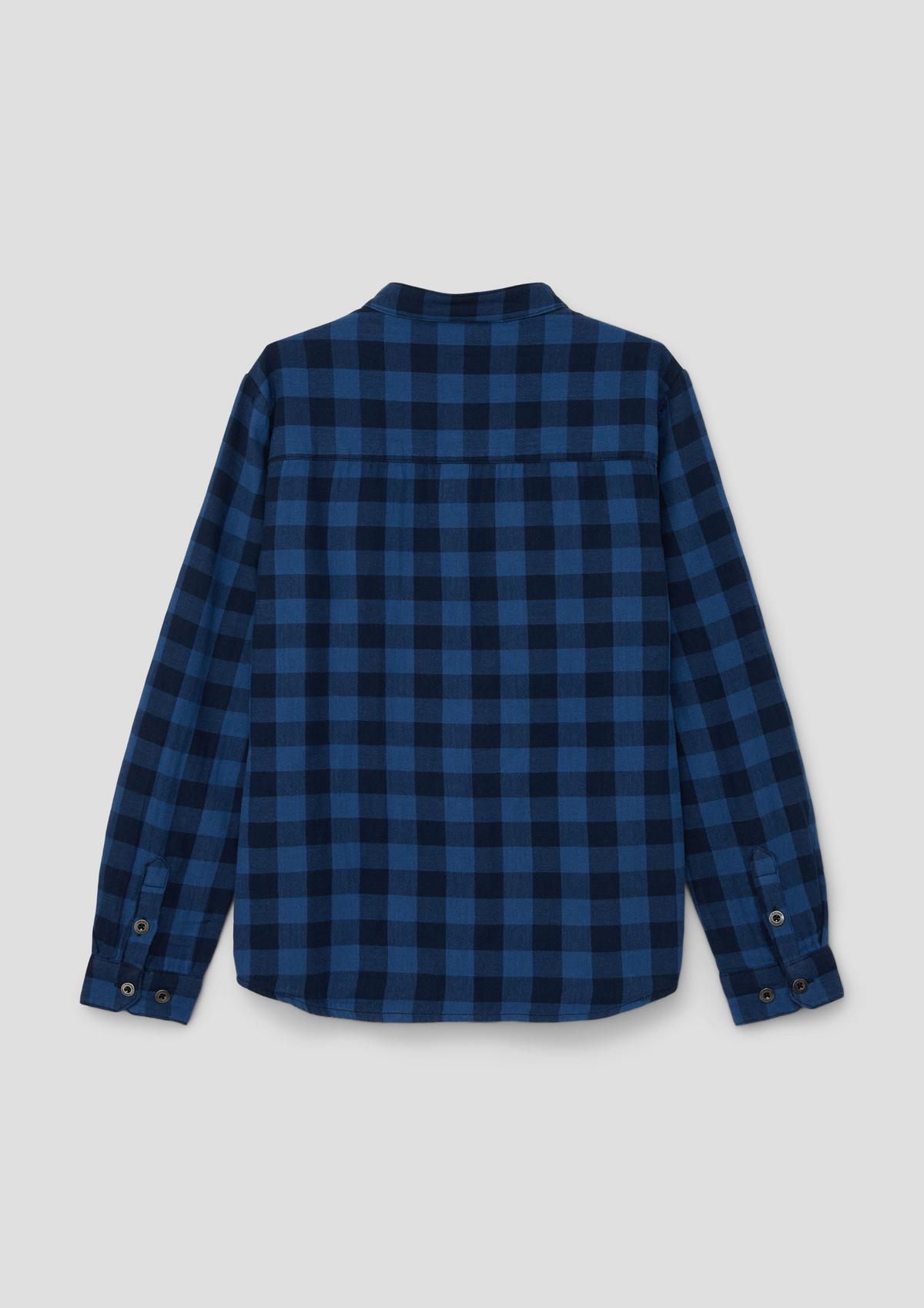 s.Oliver Check shirt with a stand-up collar