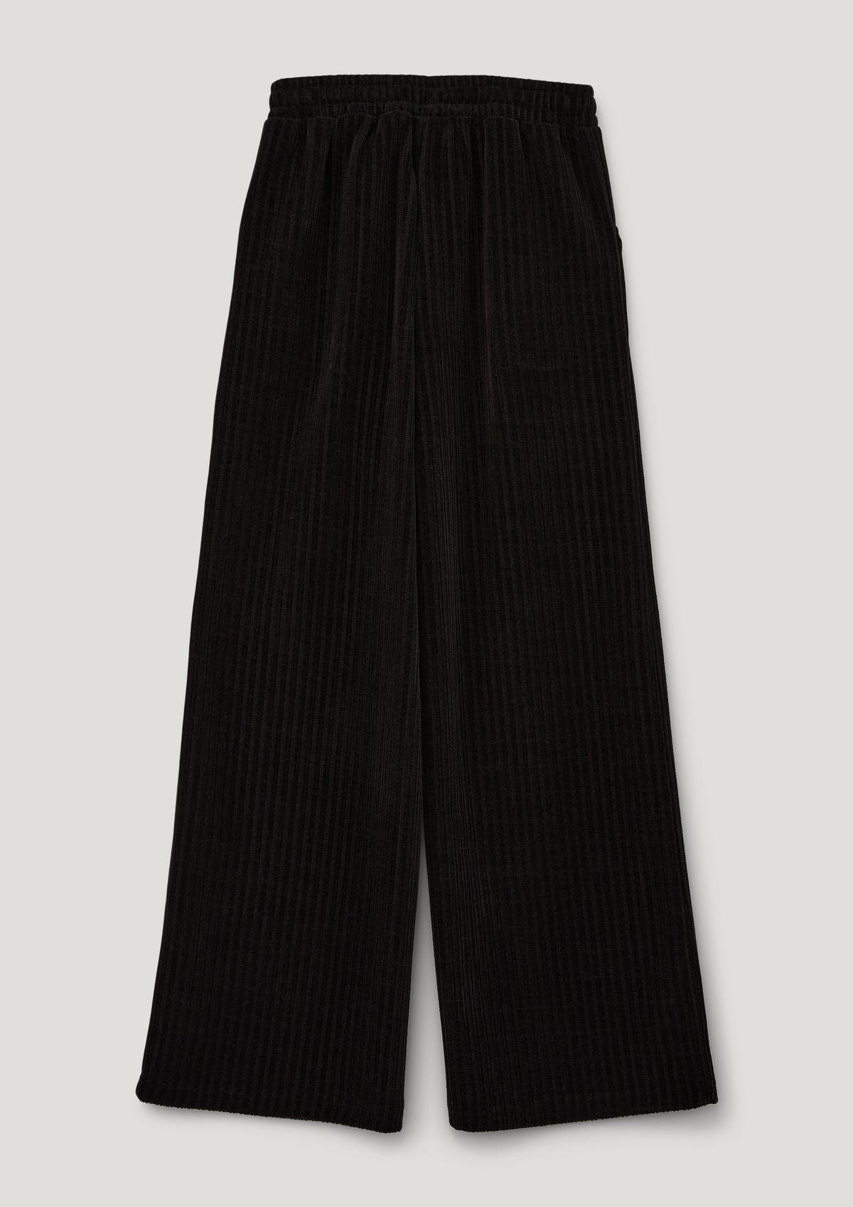 s.Oliver Loose fit: Trousers with a corduroy texture