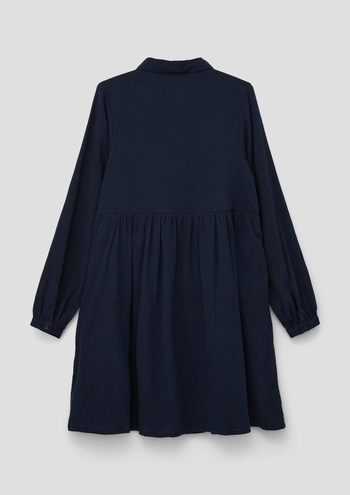 s.Oliver Wide shirt dress with crinkle texture