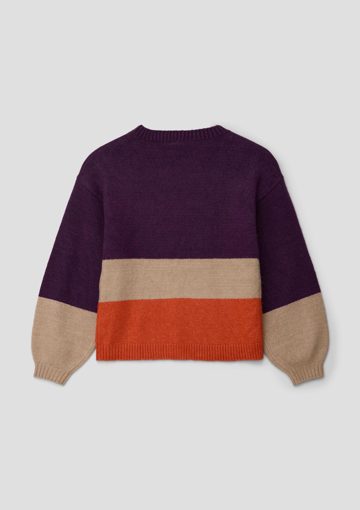 s.Oliver Pleten pulover z barvnimi bloki