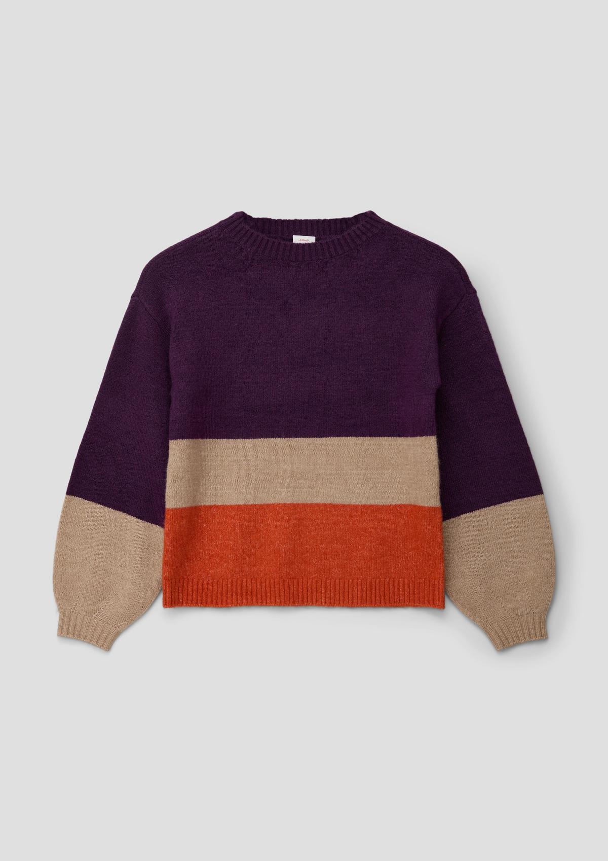 s.Oliver Pleten pulover z barvnimi bloki