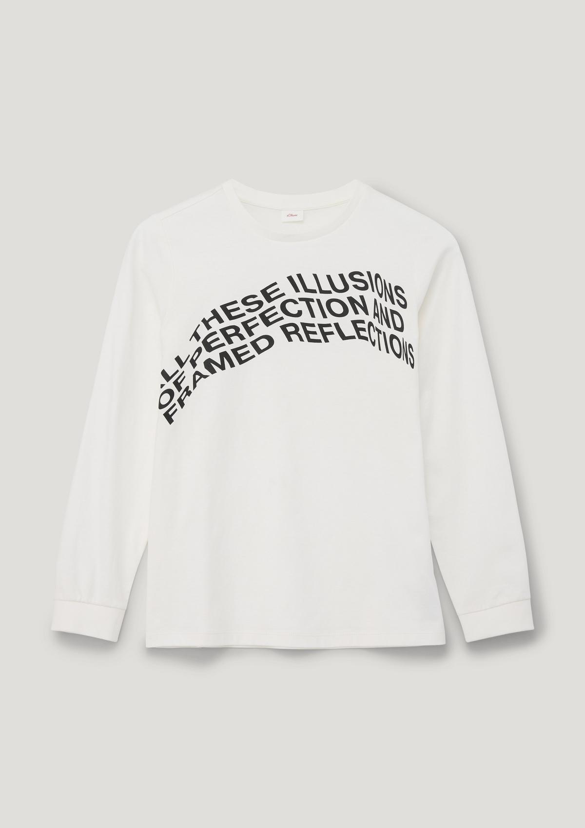 s.Oliver T-shirt à manches longues orné d’un imprimé sur le devant