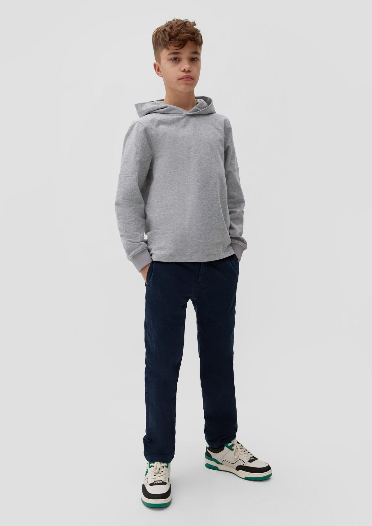 s.Oliver Hooded sweatshirt with a dividing seam