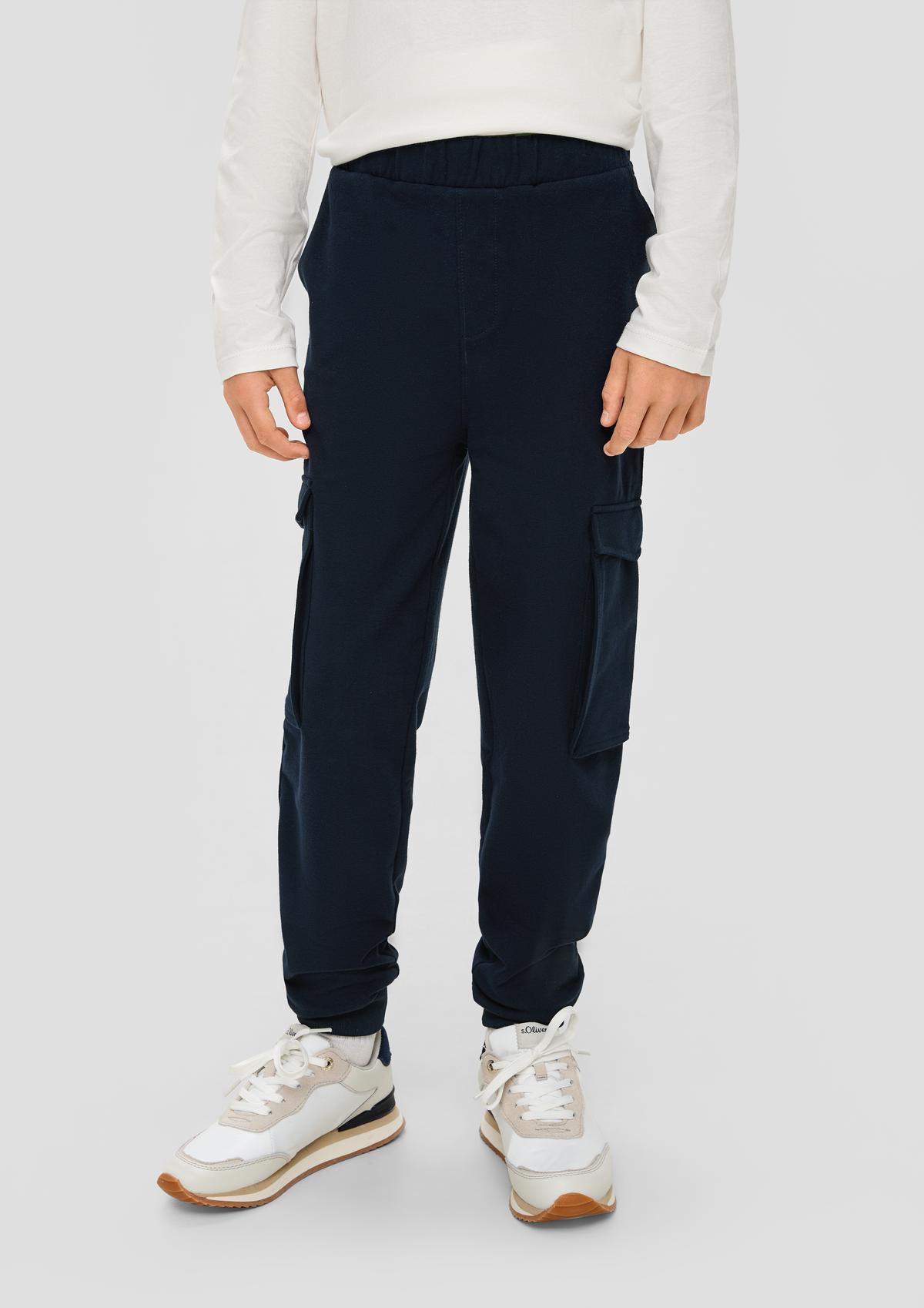 Sweatshirt fabric cargo trousers