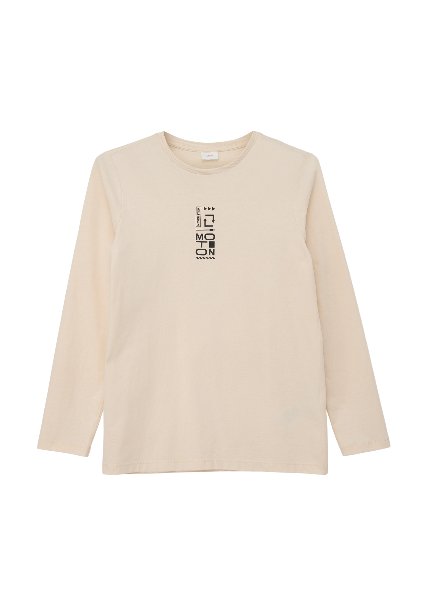 s.Oliver - Longsleeve mit Frontprint, Jungen, Beige