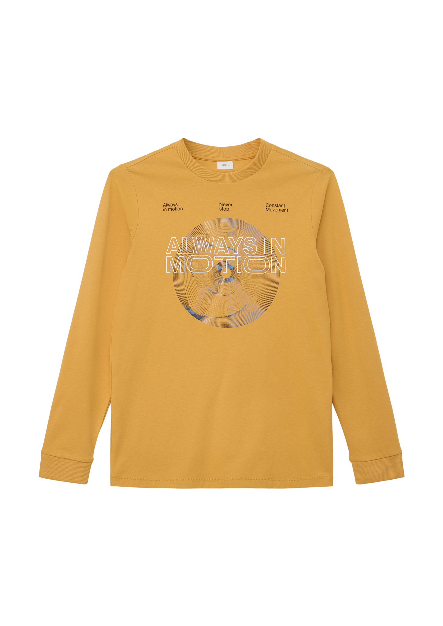 s.Oliver - Longsleeve mit Frontprint, Jungen, gelb