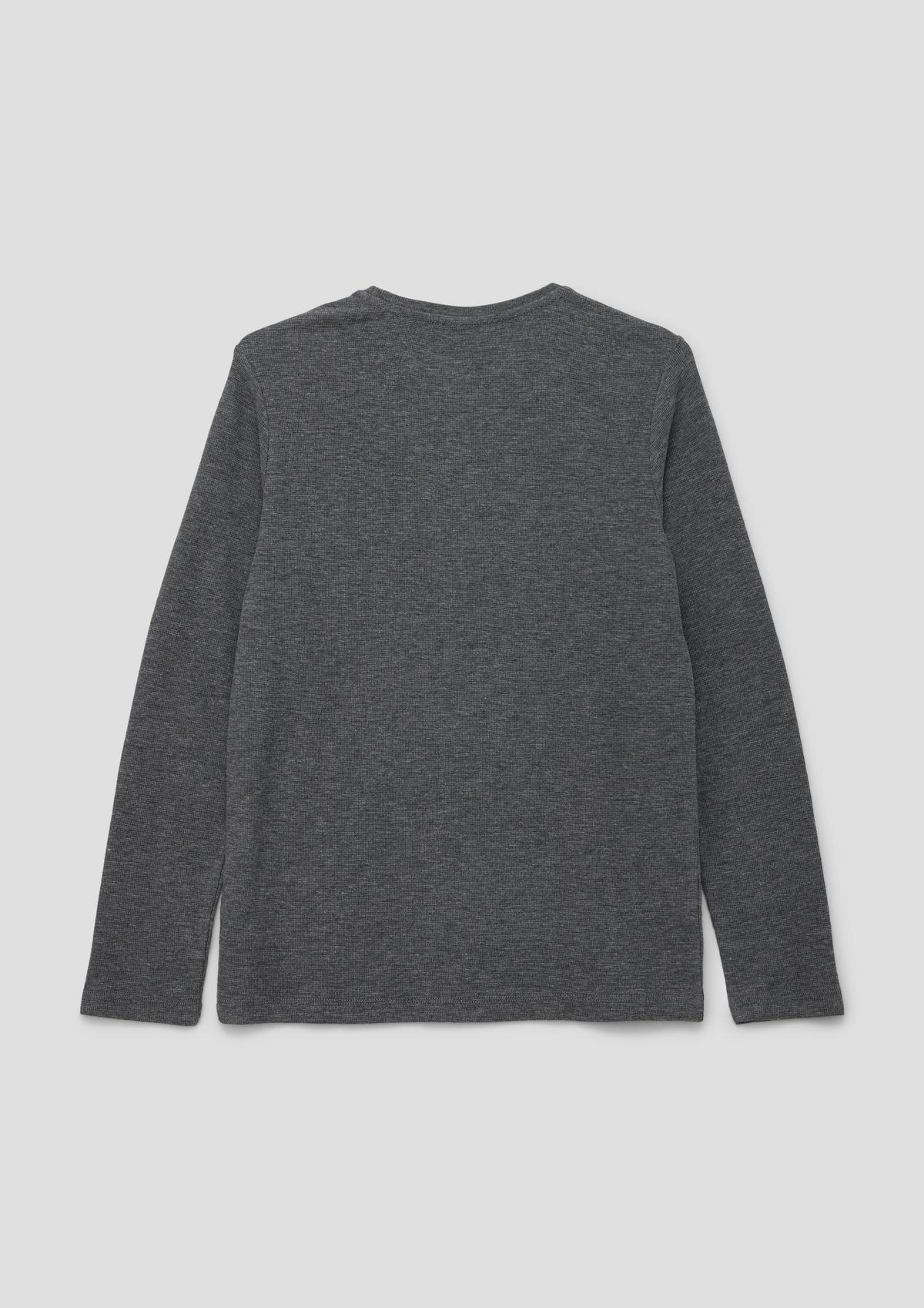 s.Oliver Long sleeve top with a waffle piqué texture