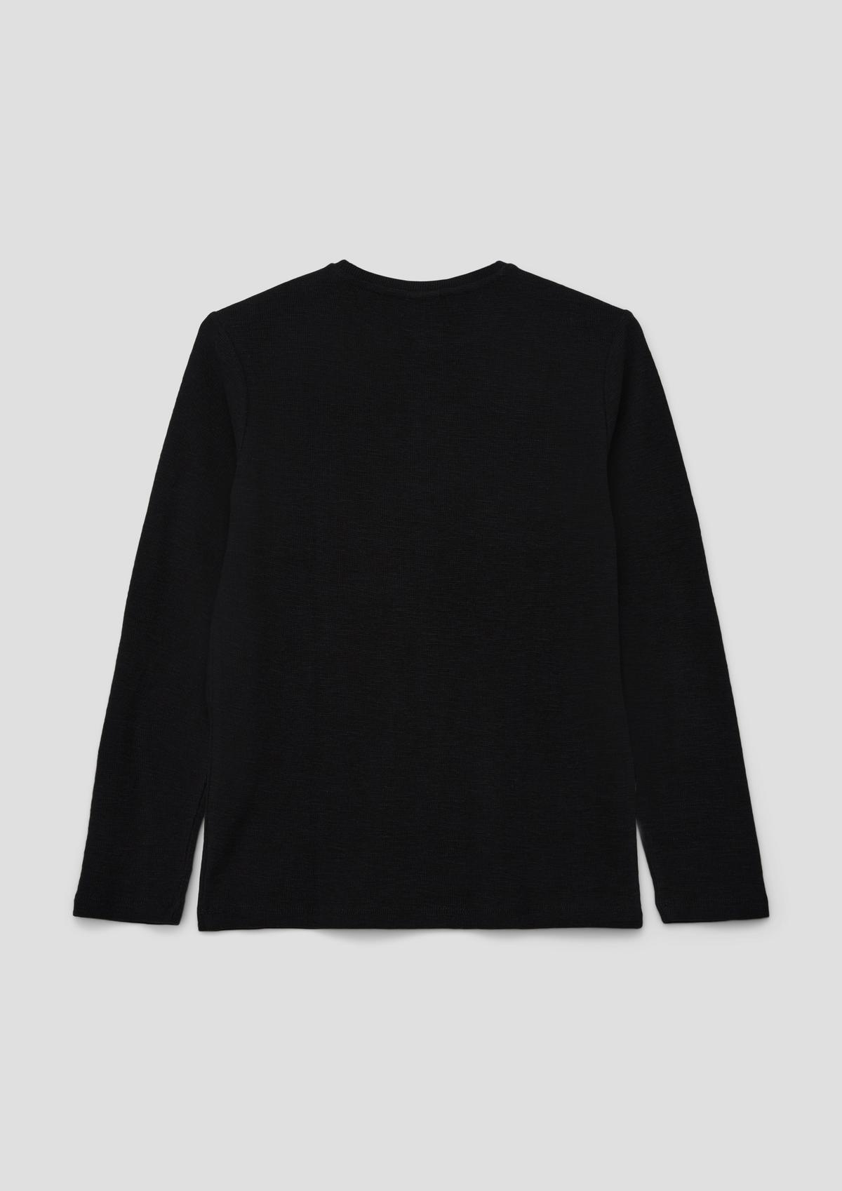 s.Oliver Long sleeve top with a waffle piqué texture