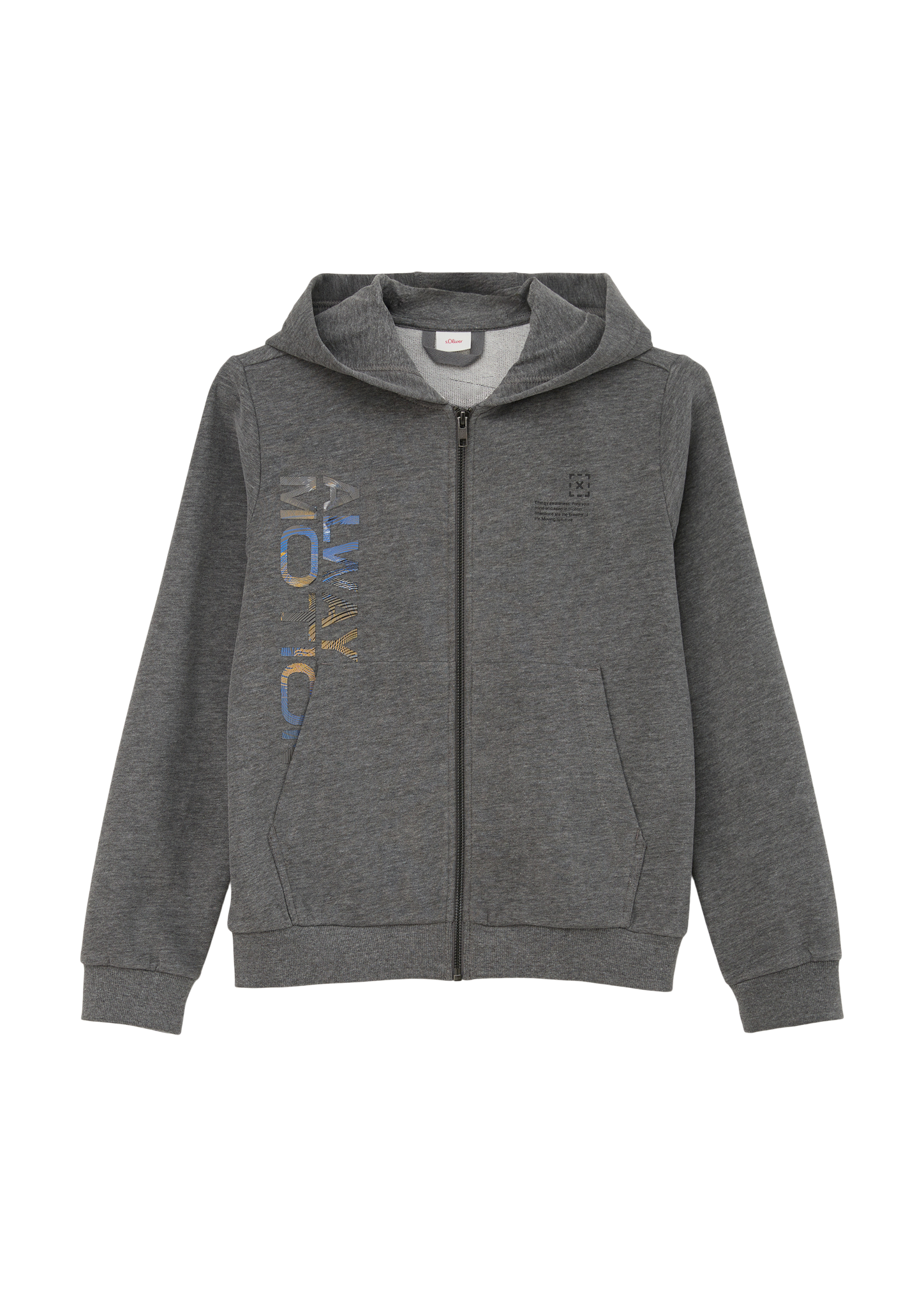 s.Oliver - Sweatjacke mit Print-Details, Jungen, grau