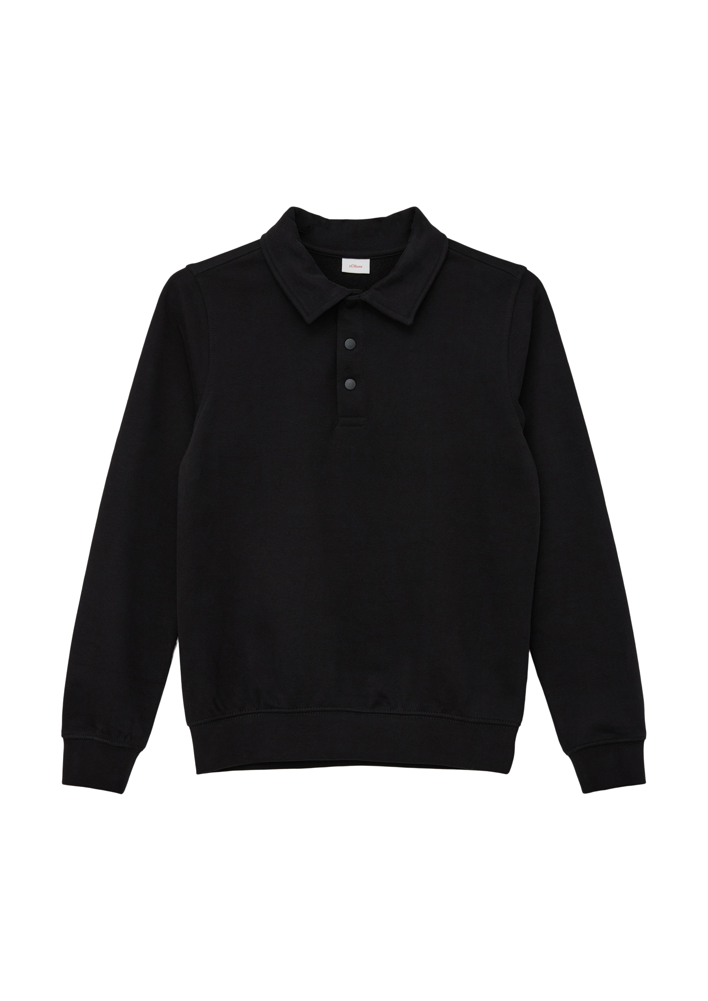 s.Oliver - Sweatshirt mit Polokragen, Jungen, schwarz