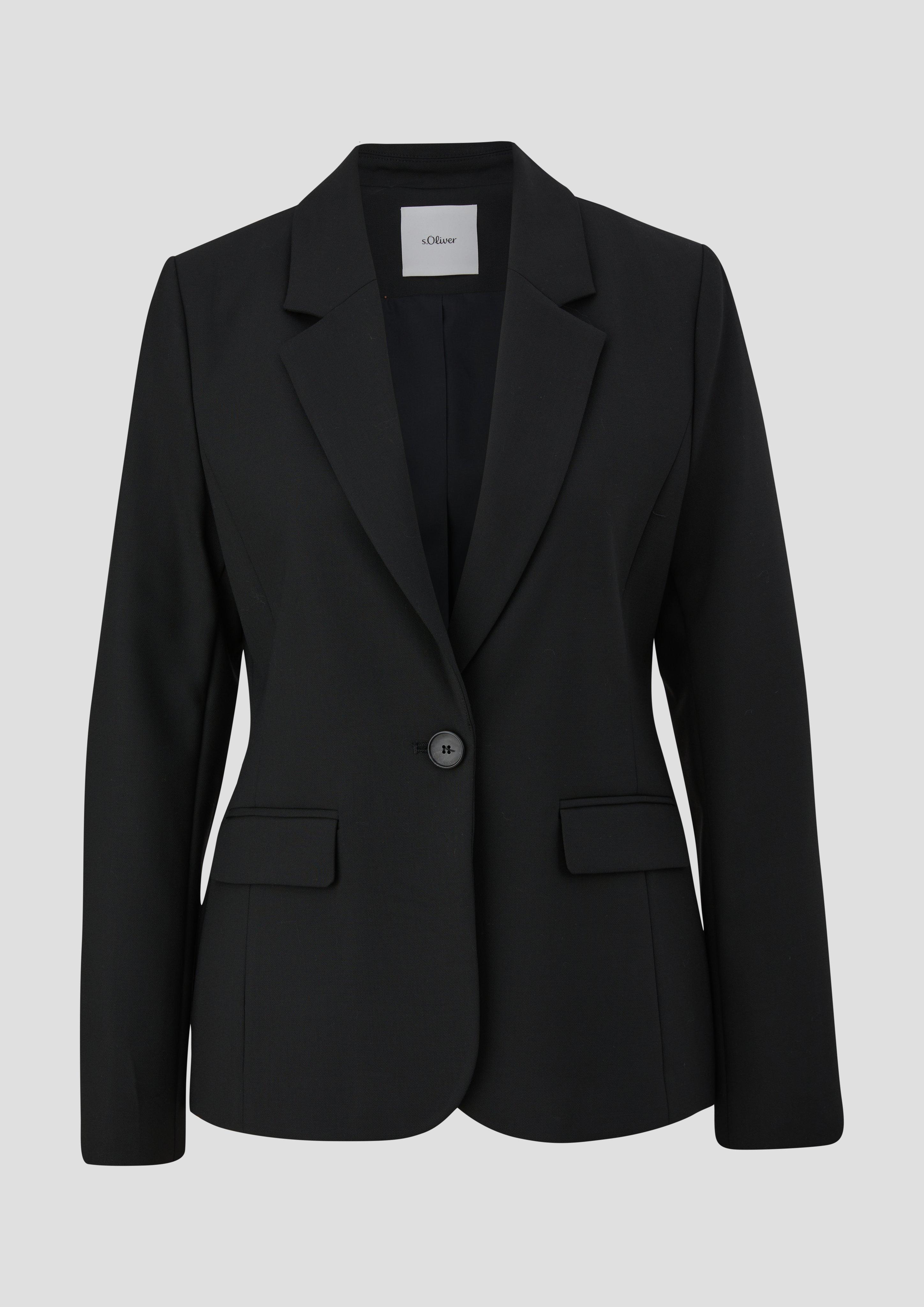 s.Oliver - Blazer aus Viskosemix, Damen, schwarz