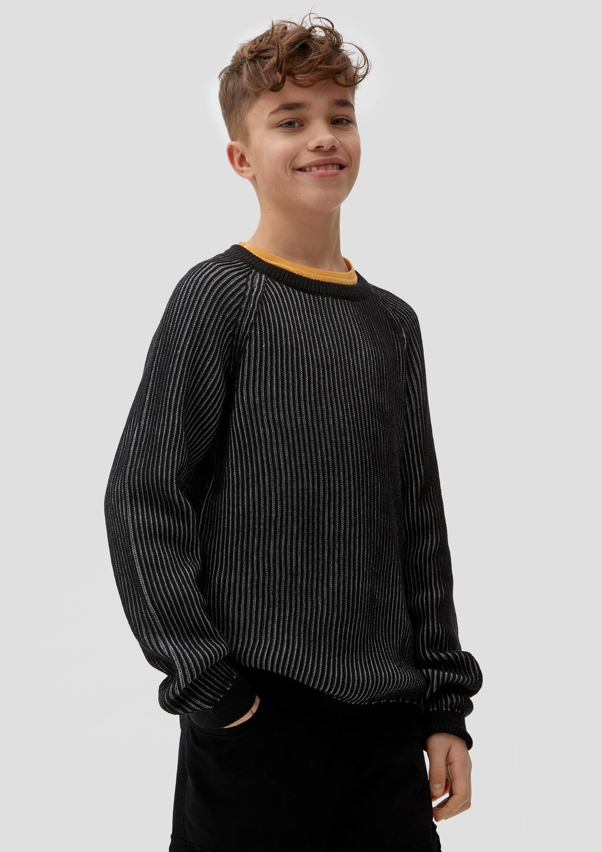 s.Oliver Pletený pulovr s dvoubarevným vzhledem