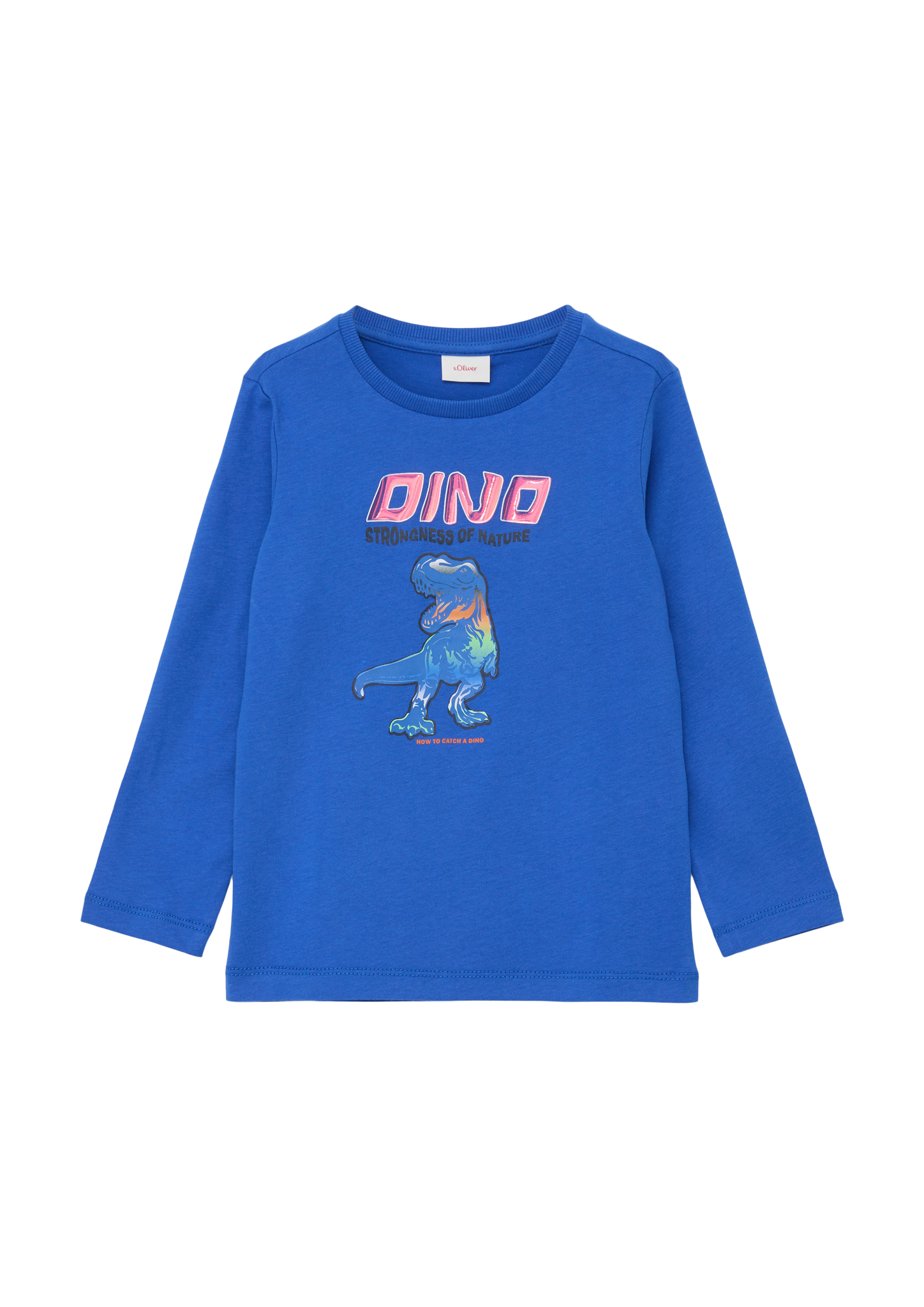 s.Oliver - Longsleeve mit Frontprint, Kinder, blau