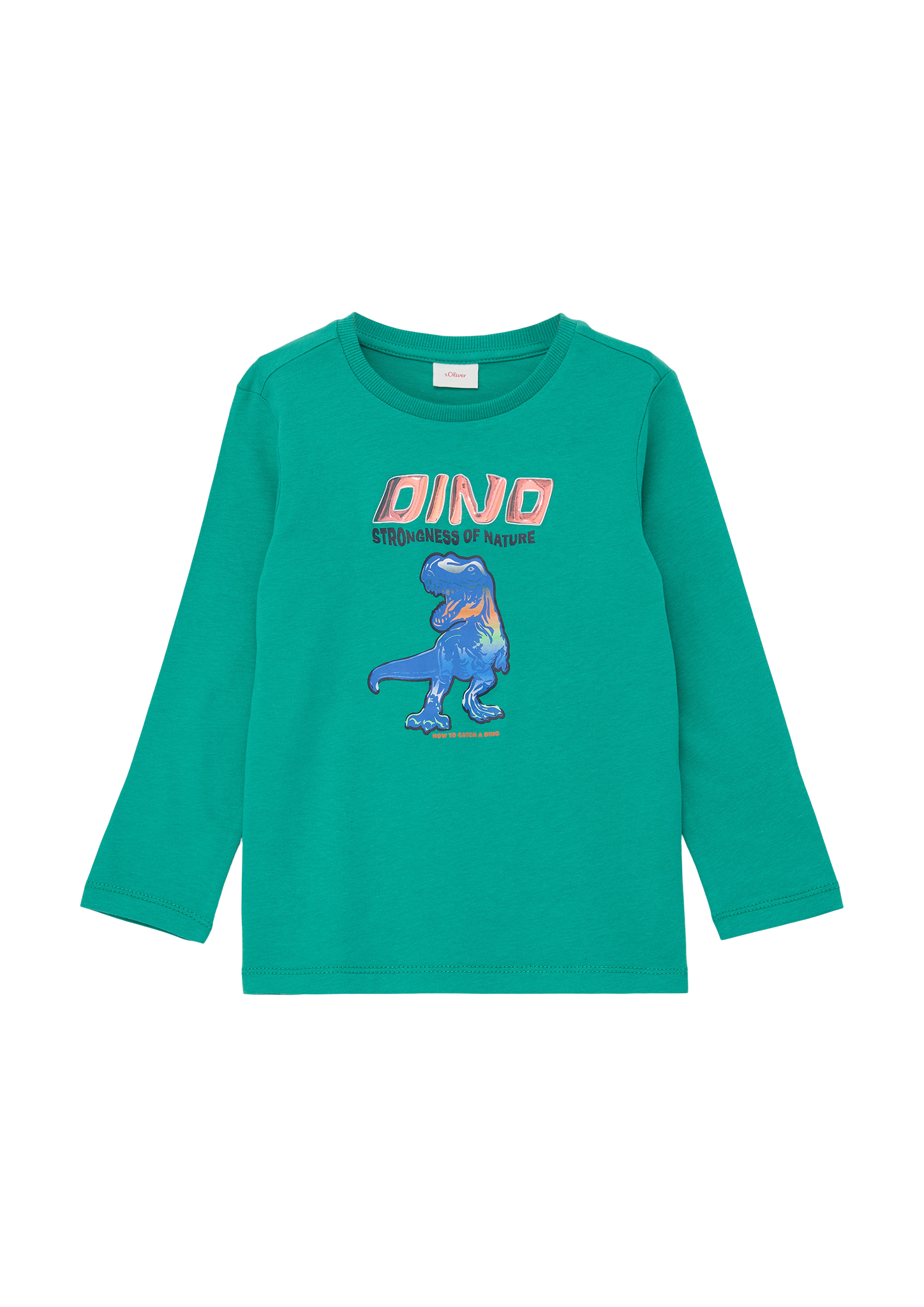 s.Oliver - Longsleeve mit Frontprint, Kinder, türkis