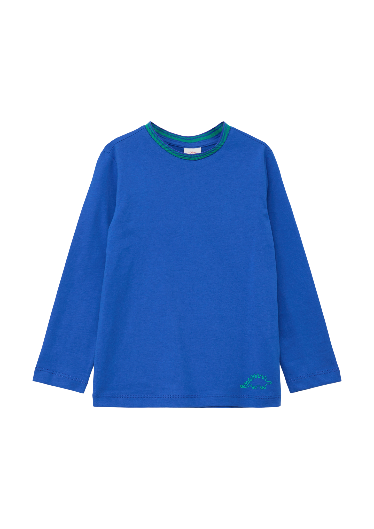 s.Oliver - Longsleeve mit Print-Detail, Kinder, blau