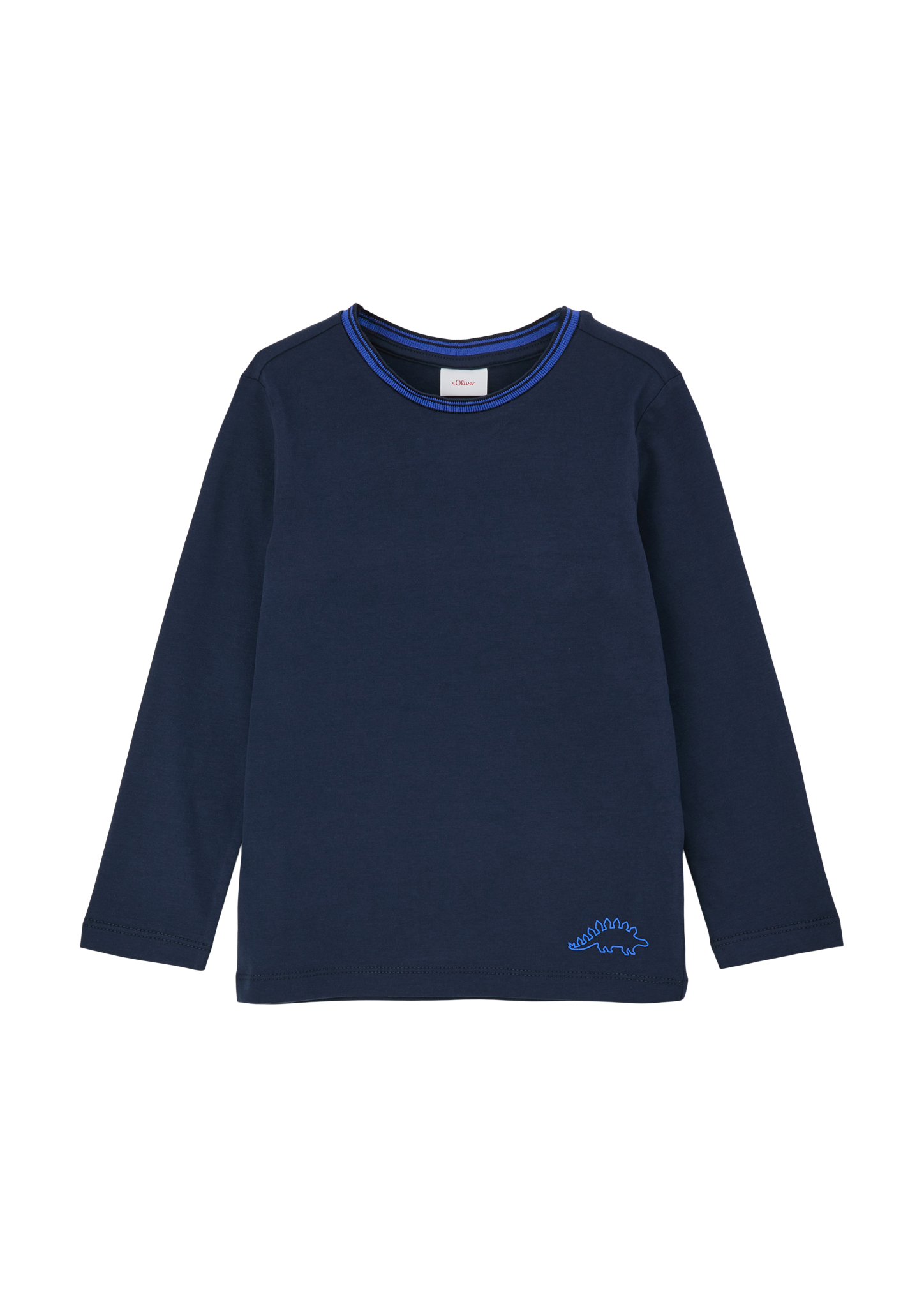 s.Oliver - Longsleeve mit Print-Detail, Kinder, blau