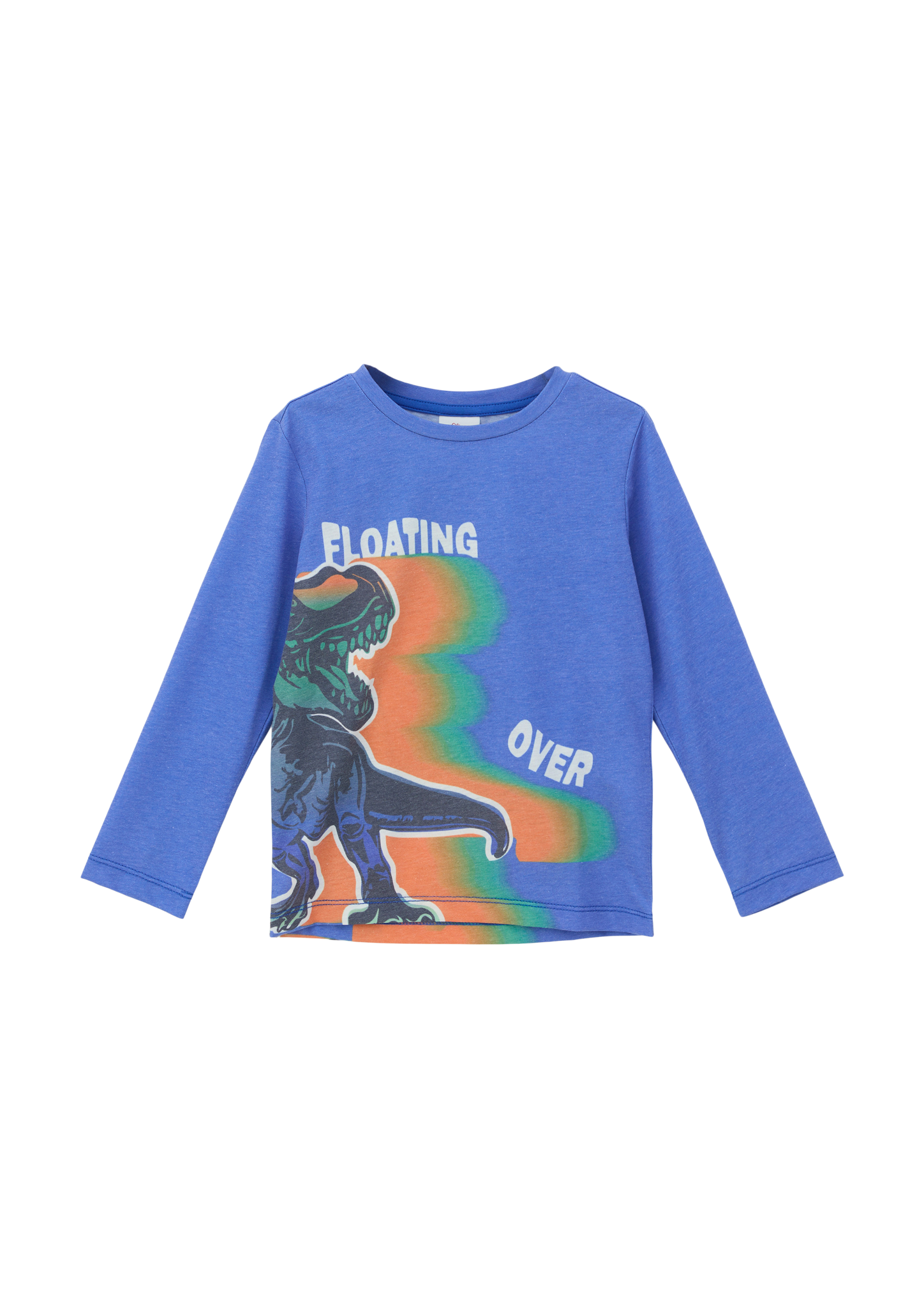 s.Oliver - Langarmshirt mit umlaufendem Grafikprint, Kinder, blau