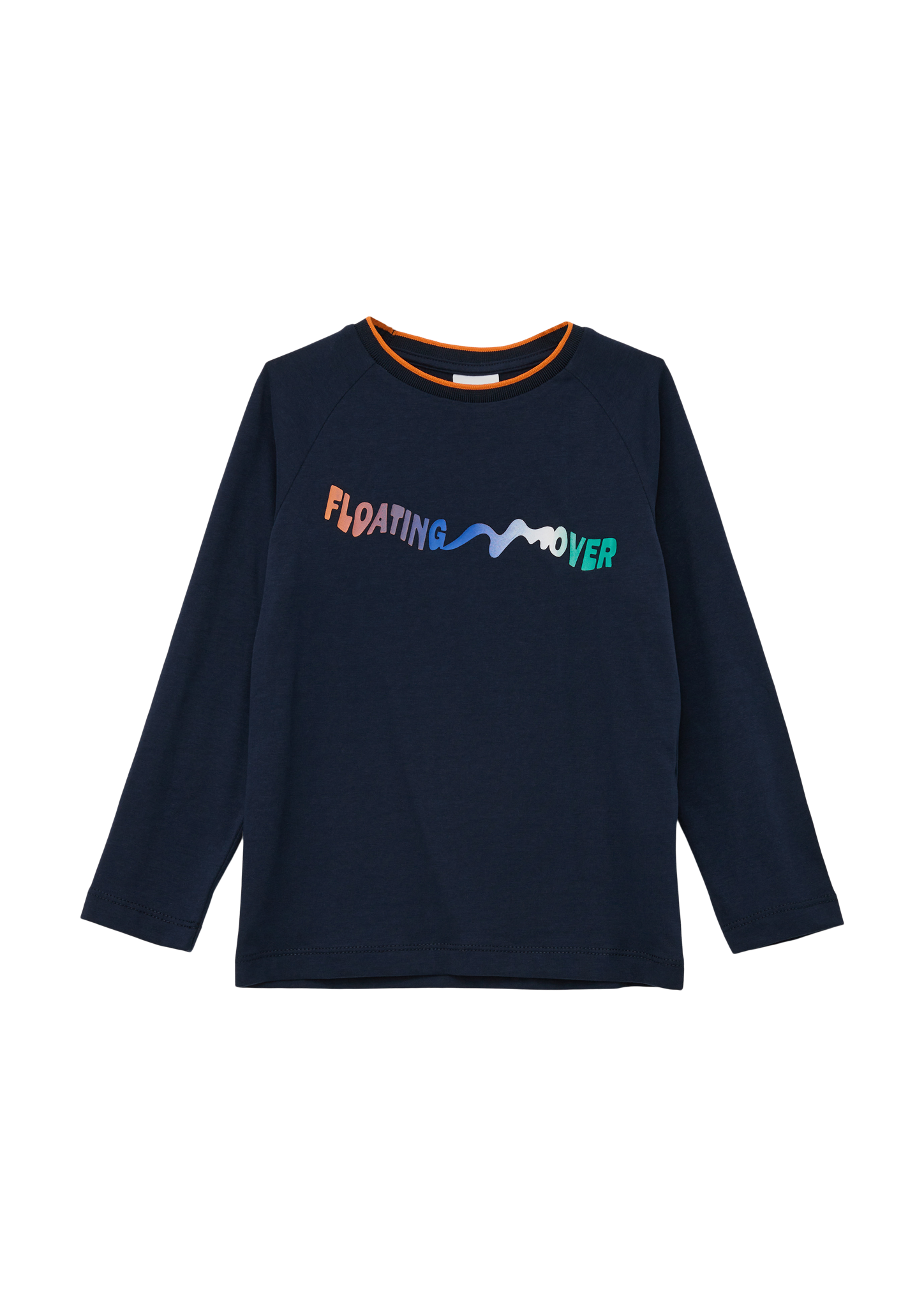 s.Oliver - Longsleeve mit gummiertem Schriftprint, Kinder, blau