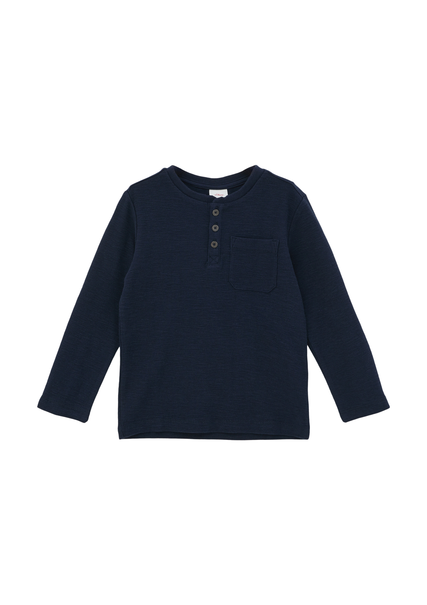 s.Oliver - Longsleeve mit Henleyausschnitt, Kinder, blau