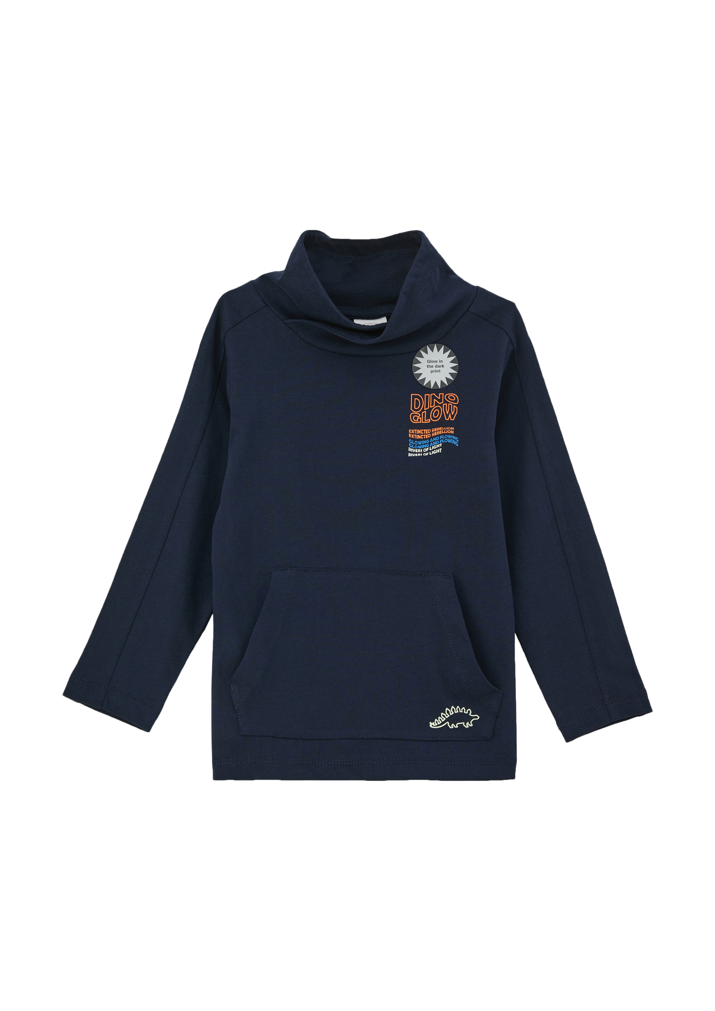 s.Oliver - Longsleeve mit Schalkragen, Kinder, blau