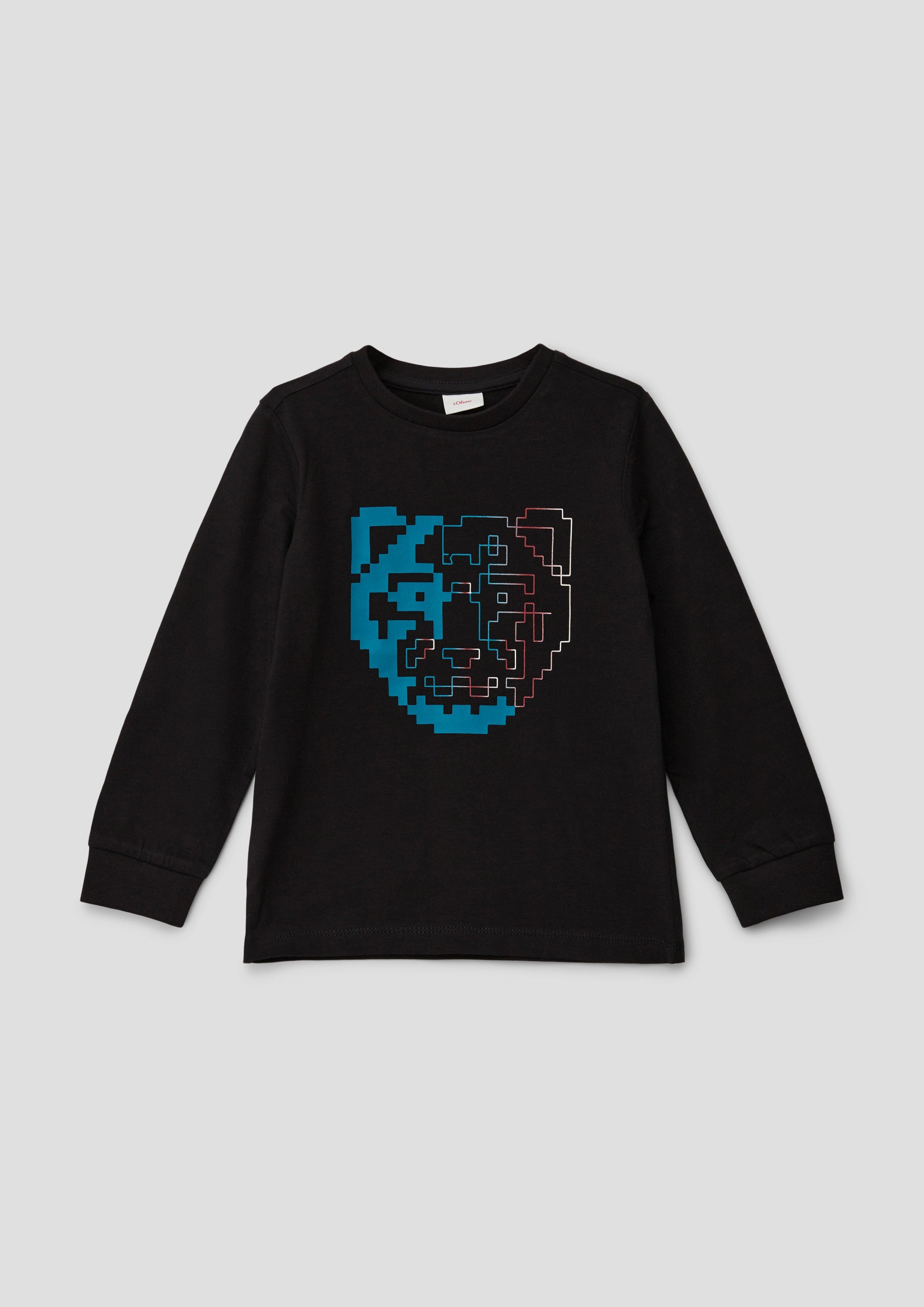 Long sleeve top with a graphic print ruby s.Oliver