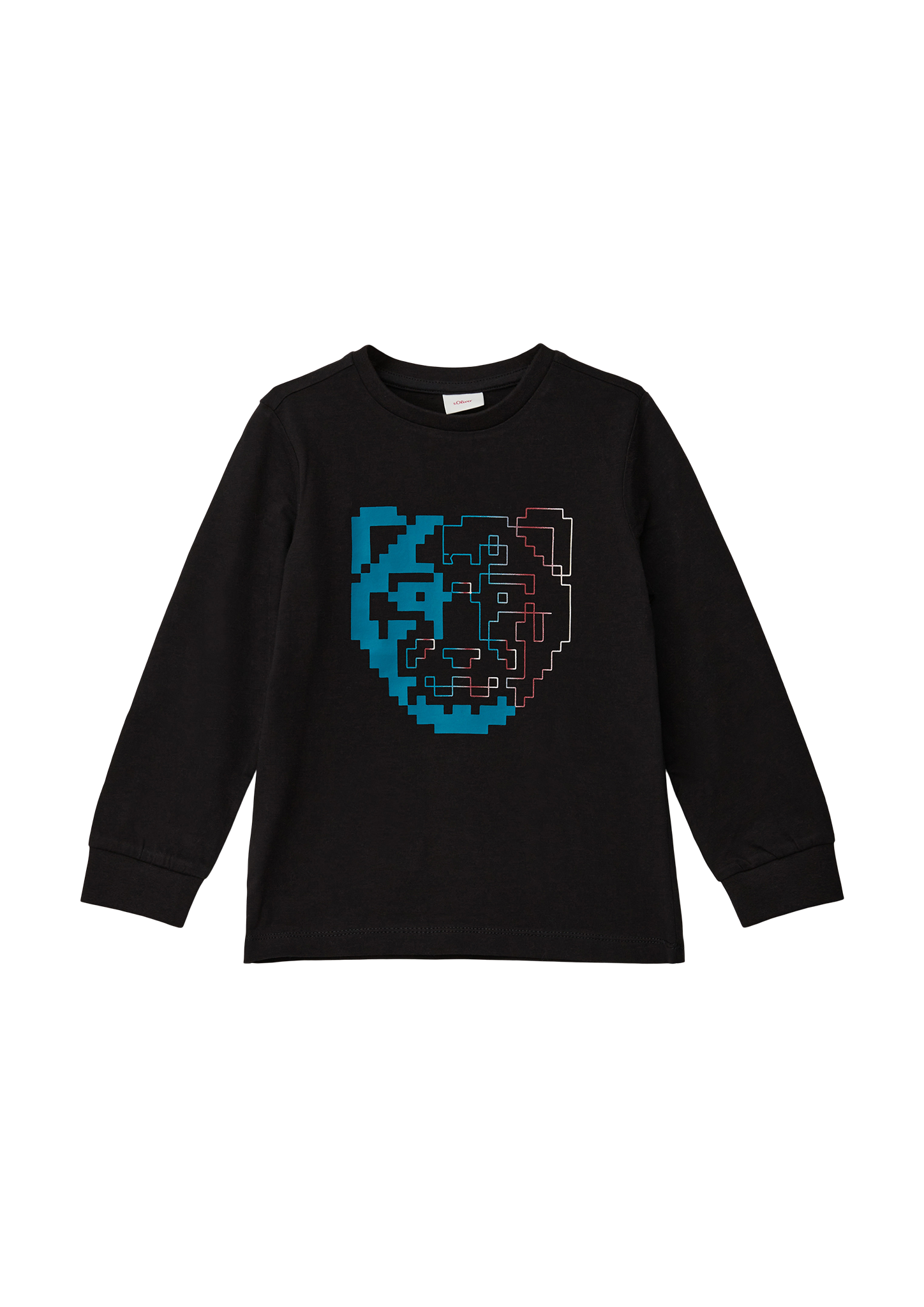 s.Oliver - Longsleeve mit Grafikprint, Kinder, schwarz