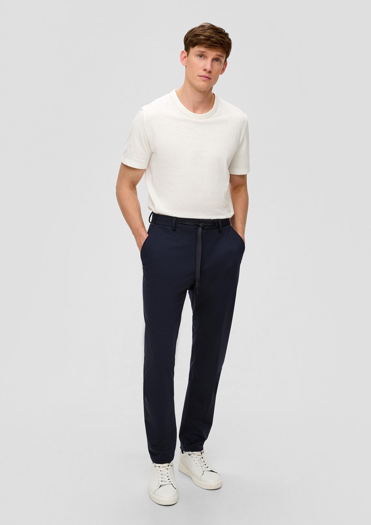 Slim fit: tracksuit suit trousers in a viscose blend