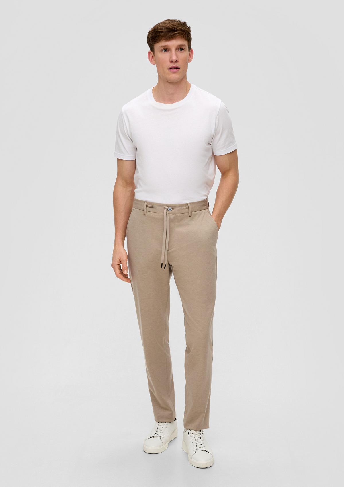 Slim: jogg suit broek van een viscosemix