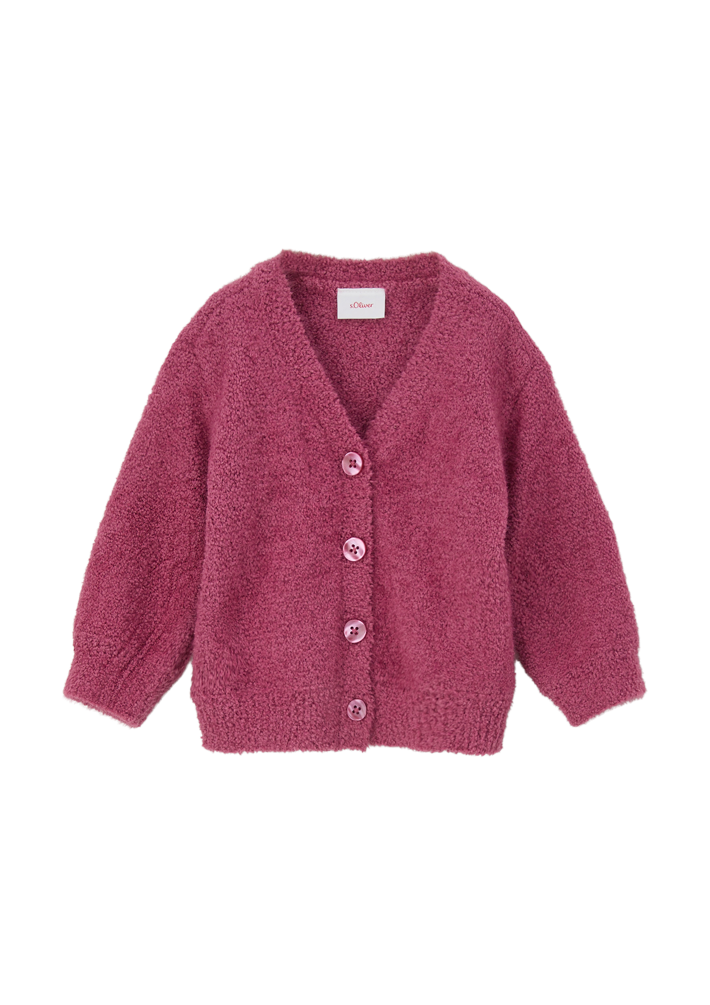 s.Oliver - Strickjacke aus Bouclé, Babys, Rosa