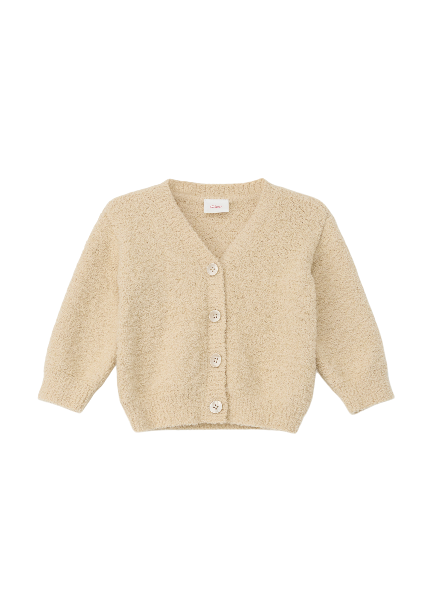 s.Oliver - Strickjacke aus Bouclé, Babys, Beige