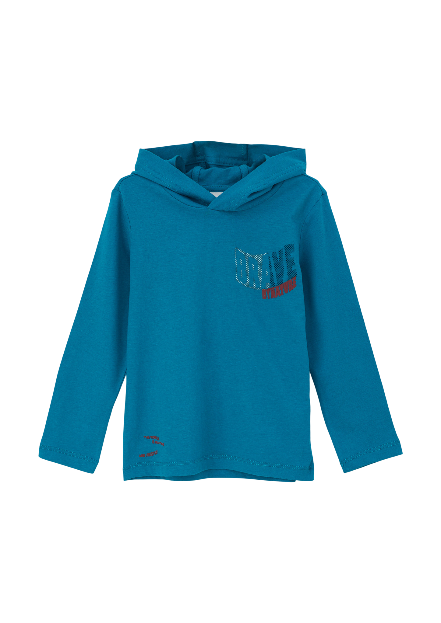 s.Oliver - Longsleeve mit Kapuze, Kinder, Blau