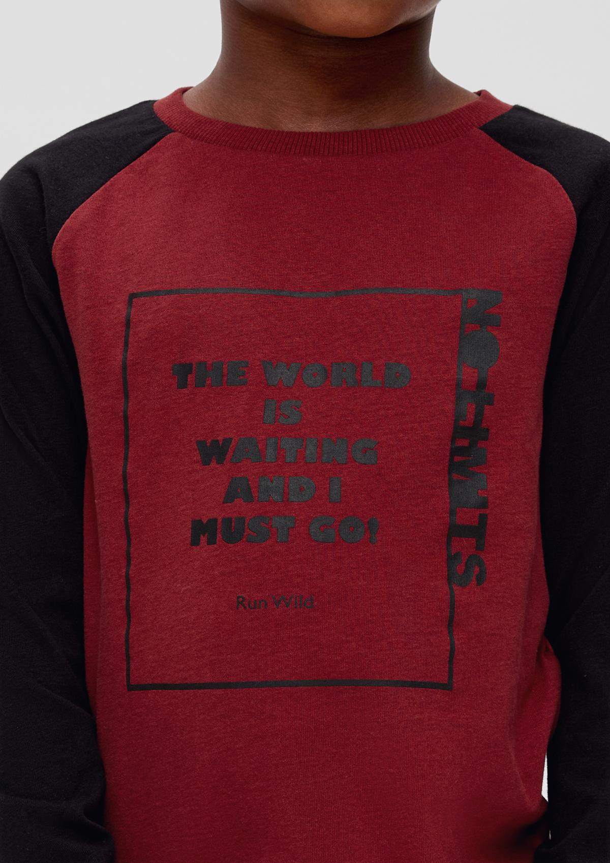 s.Oliver T-shirt à manches longues orné d’une inscription imprimée
